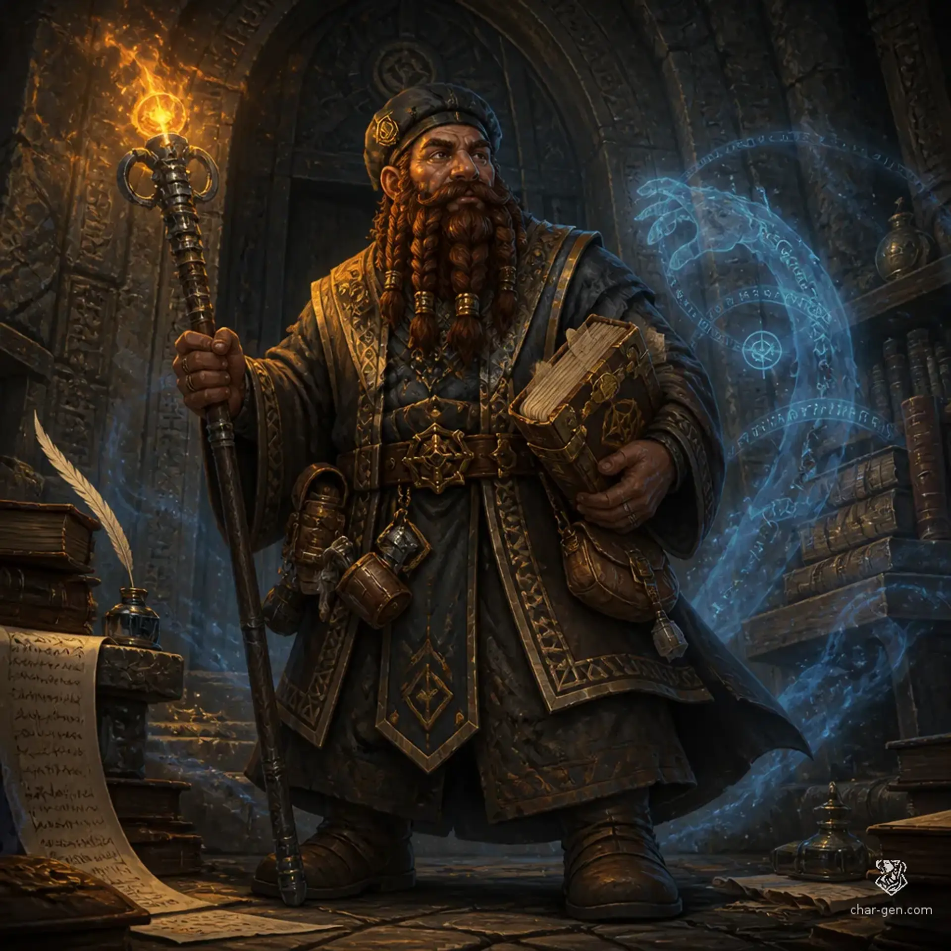 Oluwole Bronzebinder - AI-generated fantasy Character