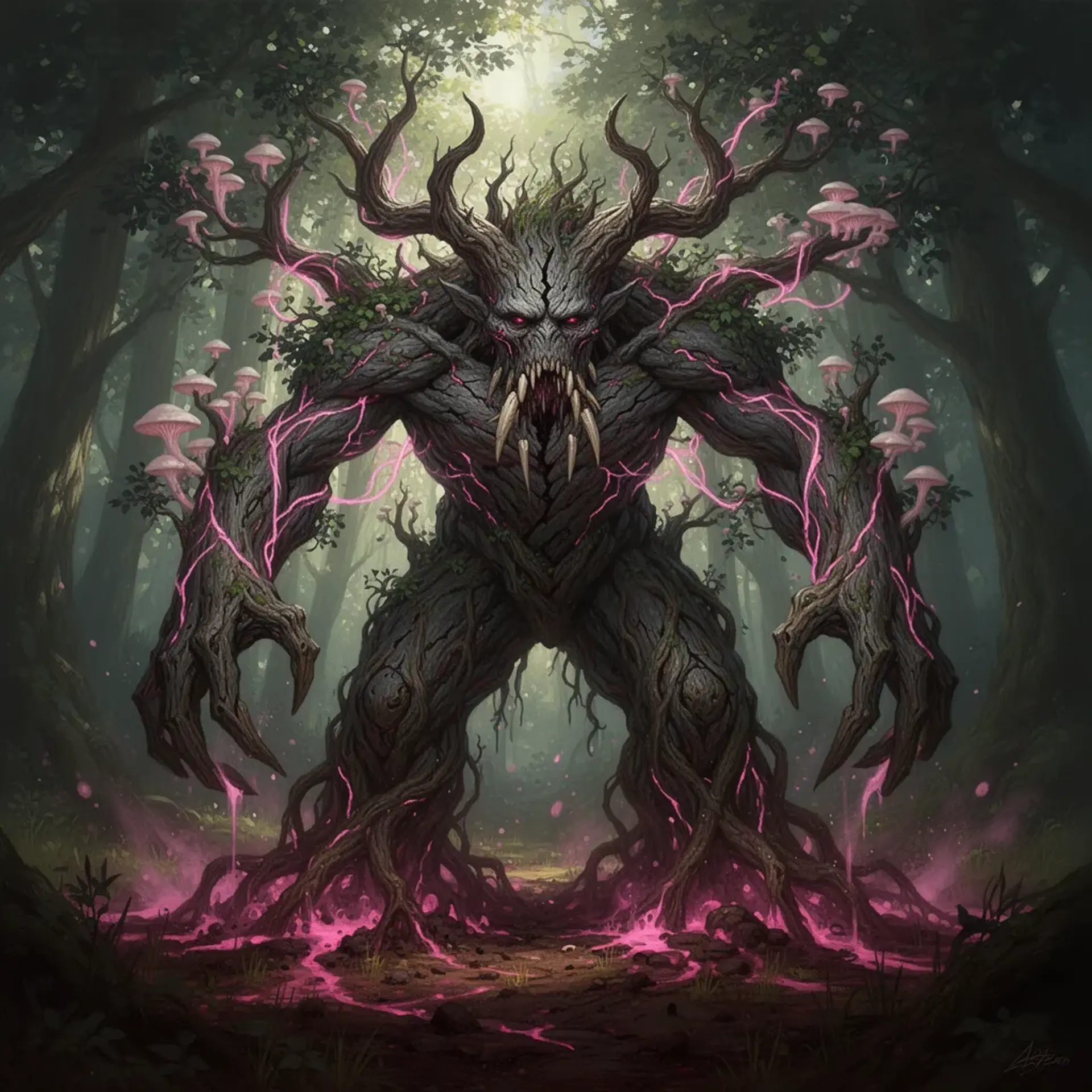 Twisted Elder Treant - AI-generated fantasy Monster