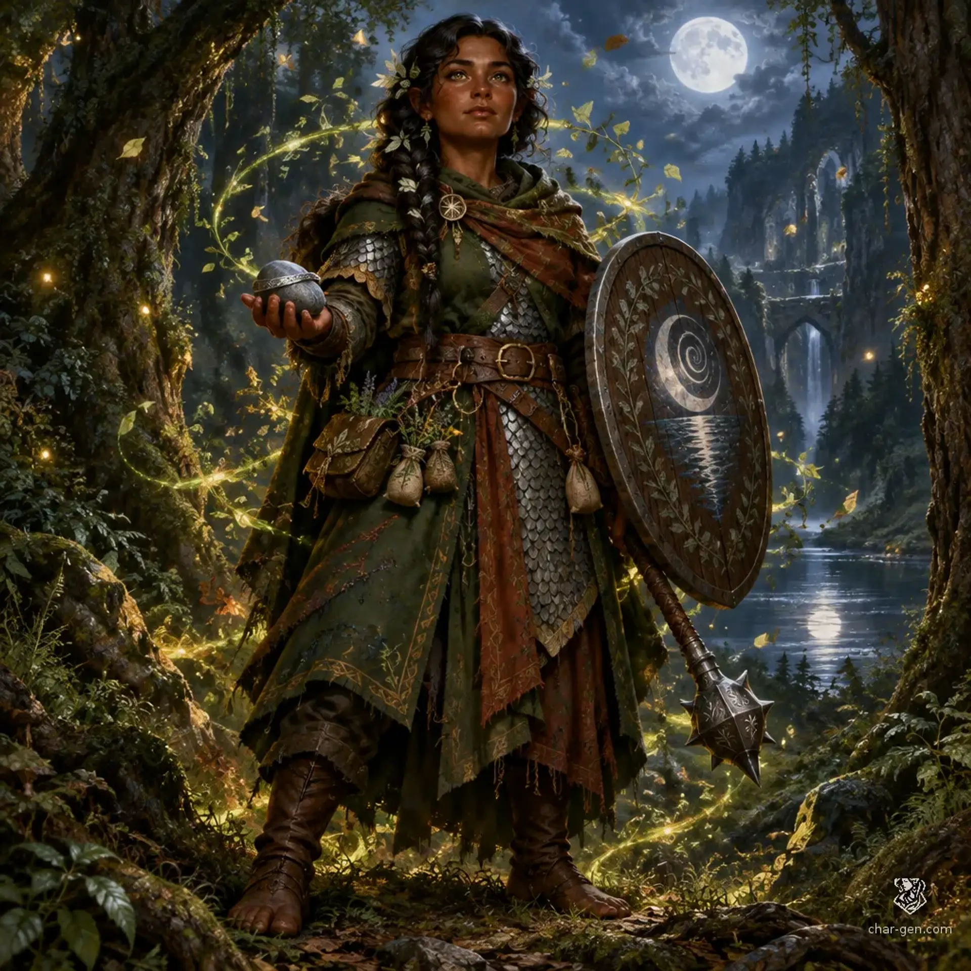 Leticia Moonsong - AI-generated fantasy Character