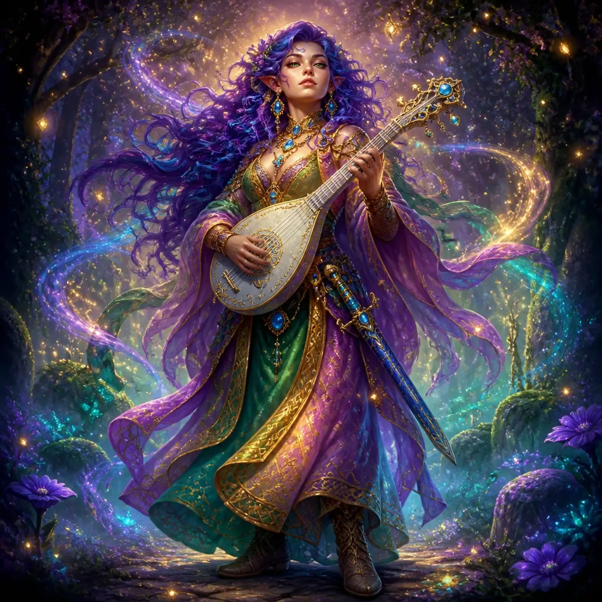 Zephyra 'Glimmer' Glittergem - AI-generated fantasy Character
