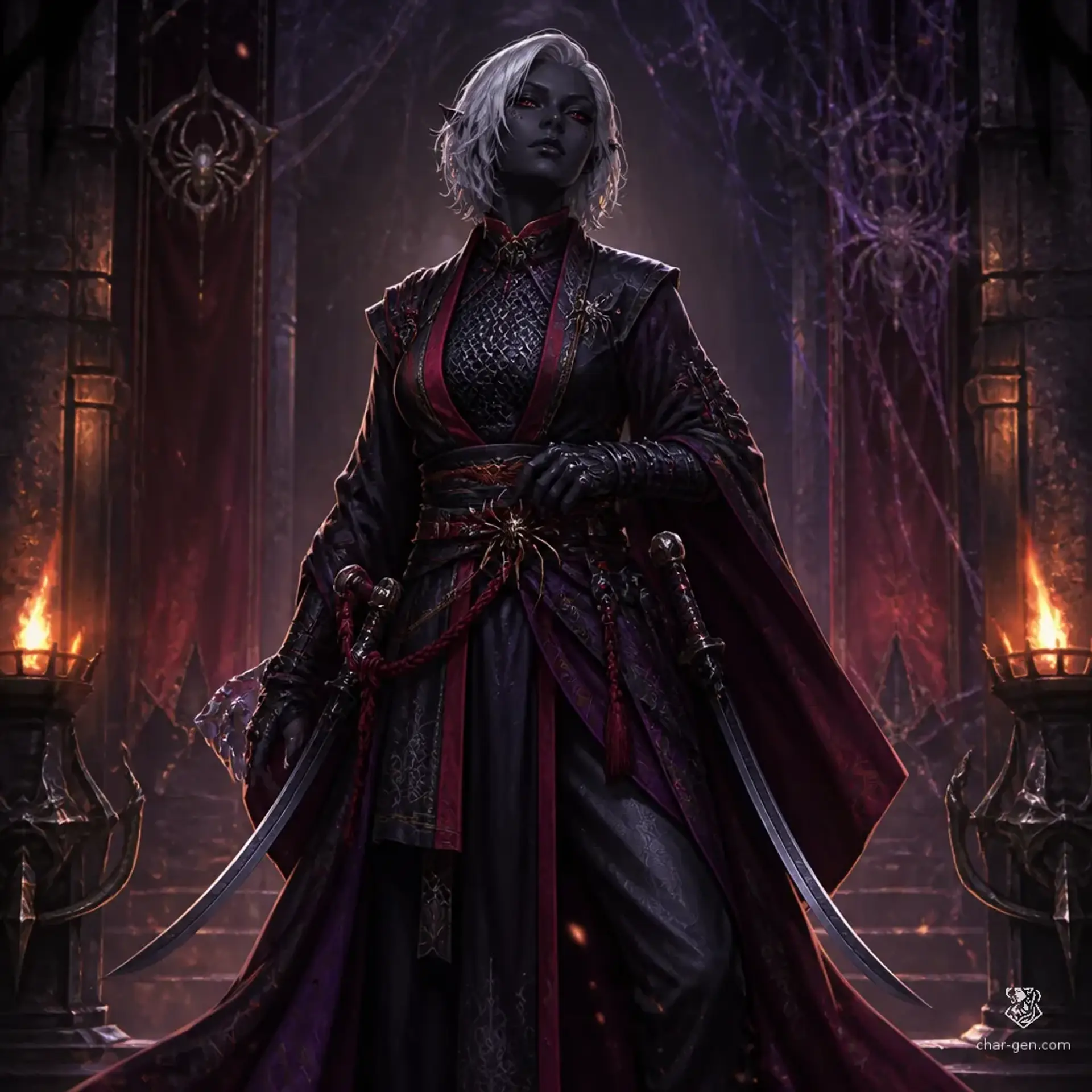 Malice Travra - AI-generated fantasy Character