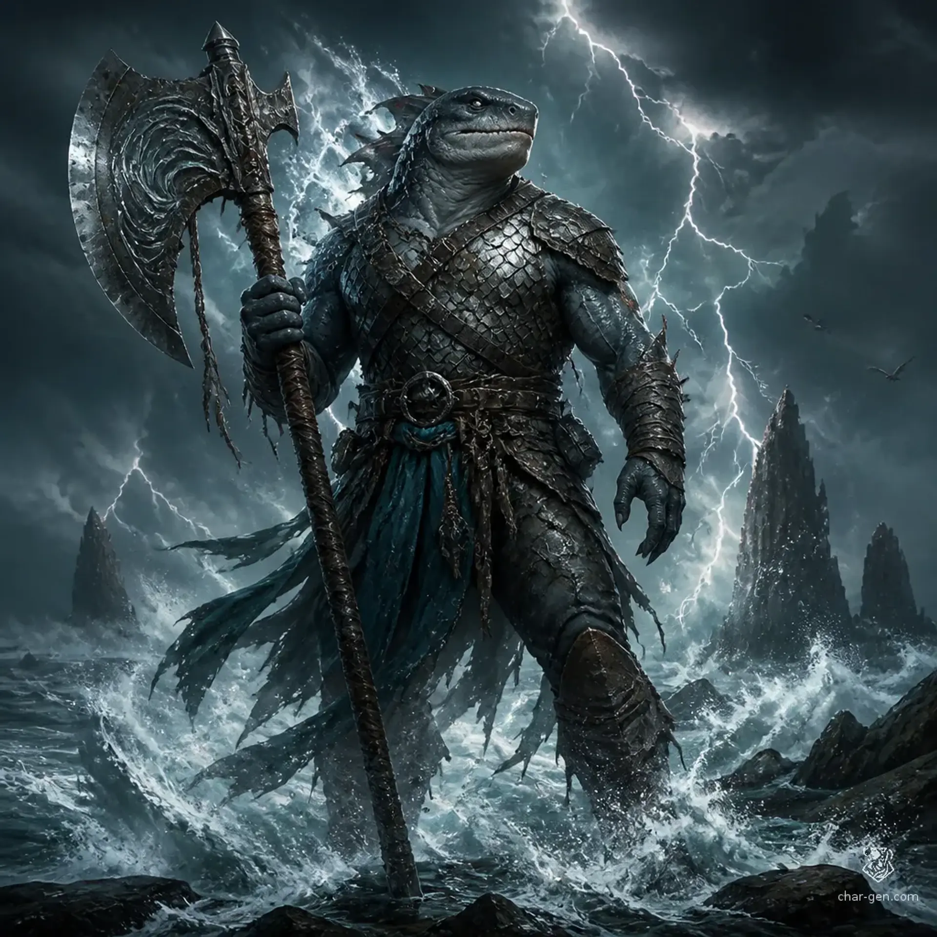 Mako Thorne - AI-generated fantasy Character
