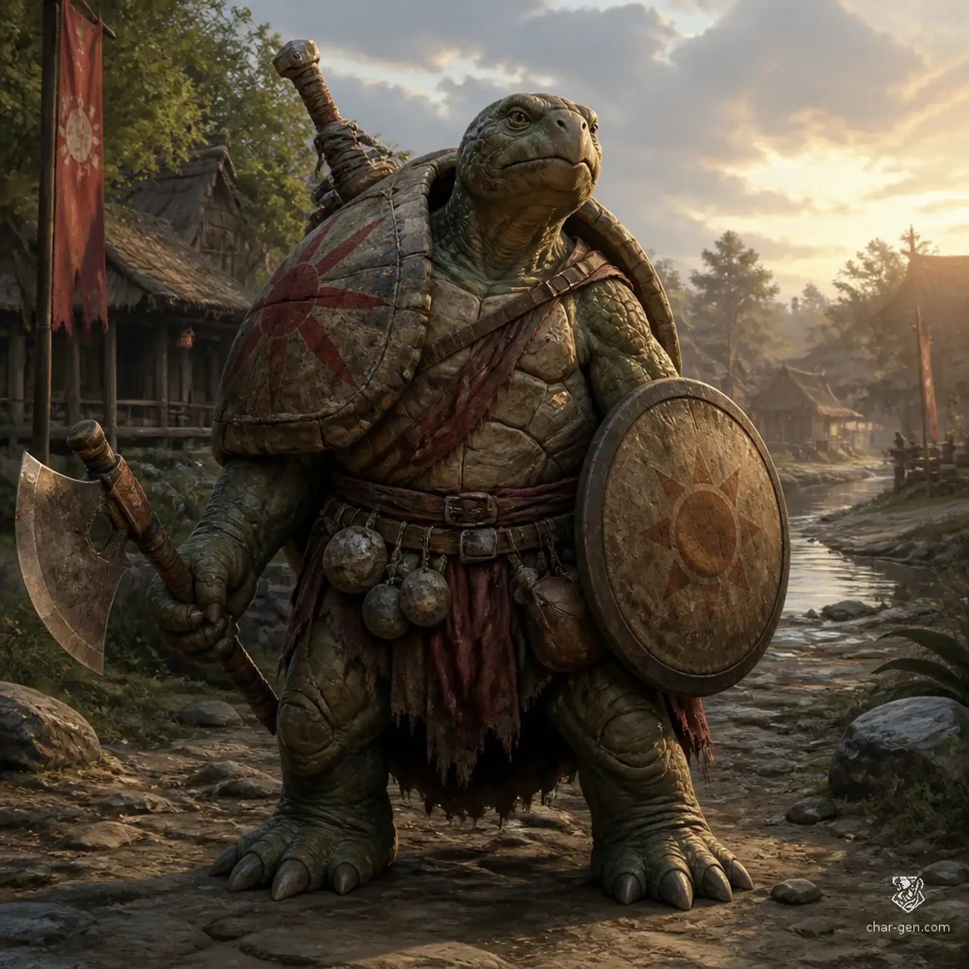 Fenn Shellward - AI-generated fantasy Character