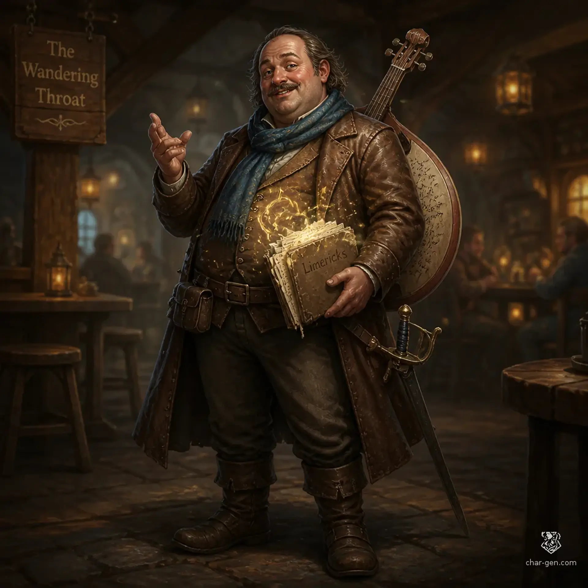 Milo Pindle - AI-generated fantasy Character