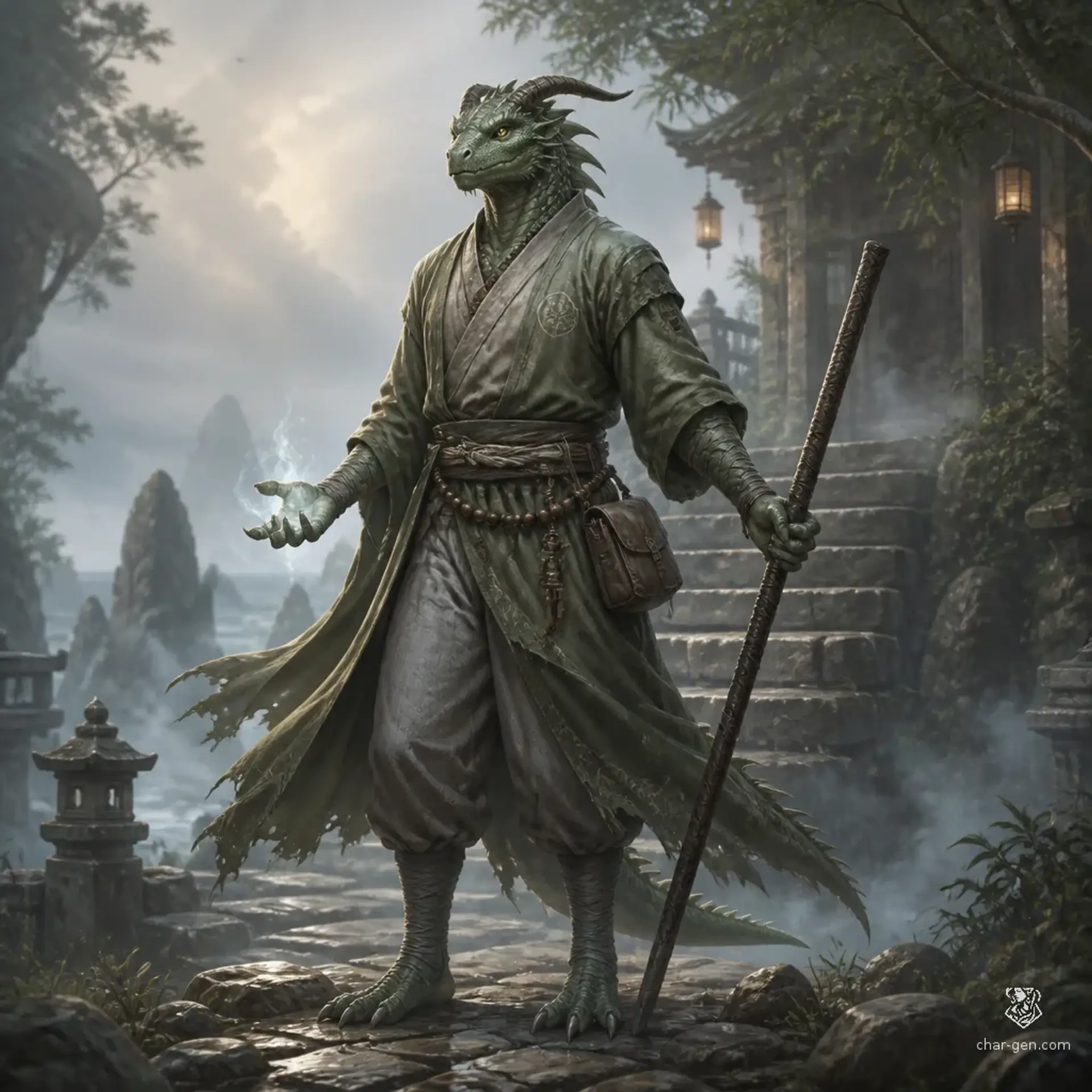 Shasthir Qorash - AI-generated fantasy Character