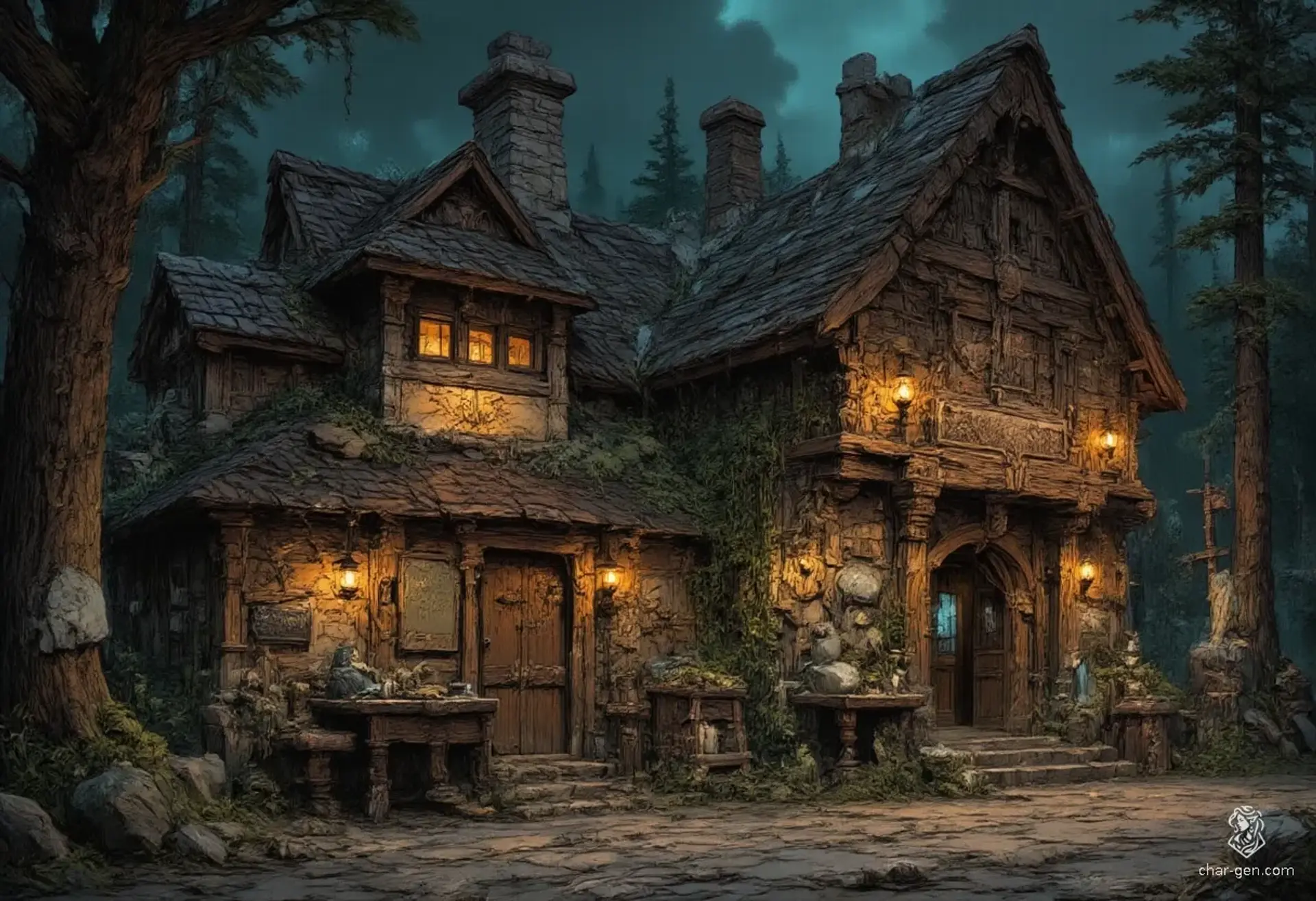 The Rusty Tankard - AI-generated fantasy Tavern
