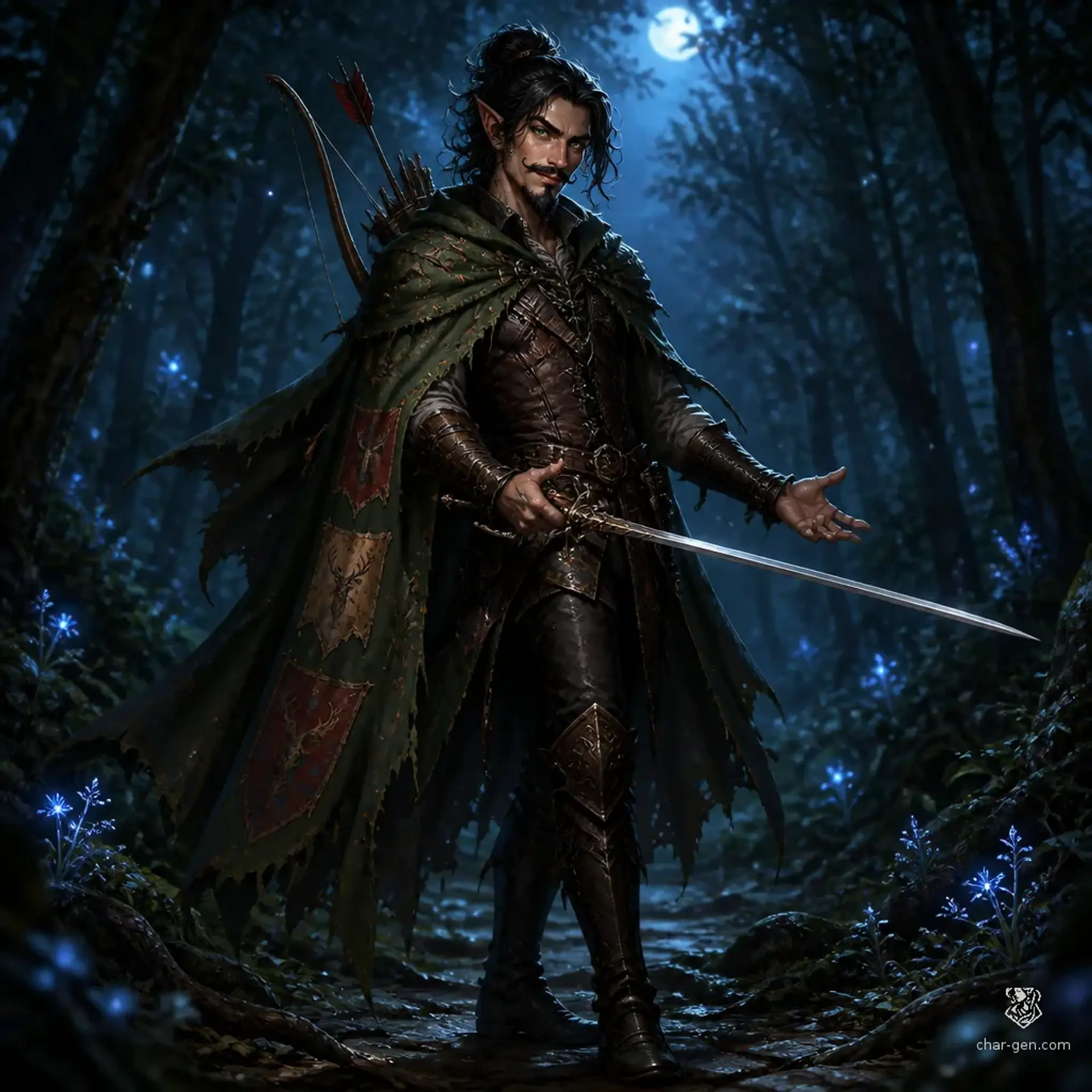 Rowan Blackbriar - AI-generated fantasy Character