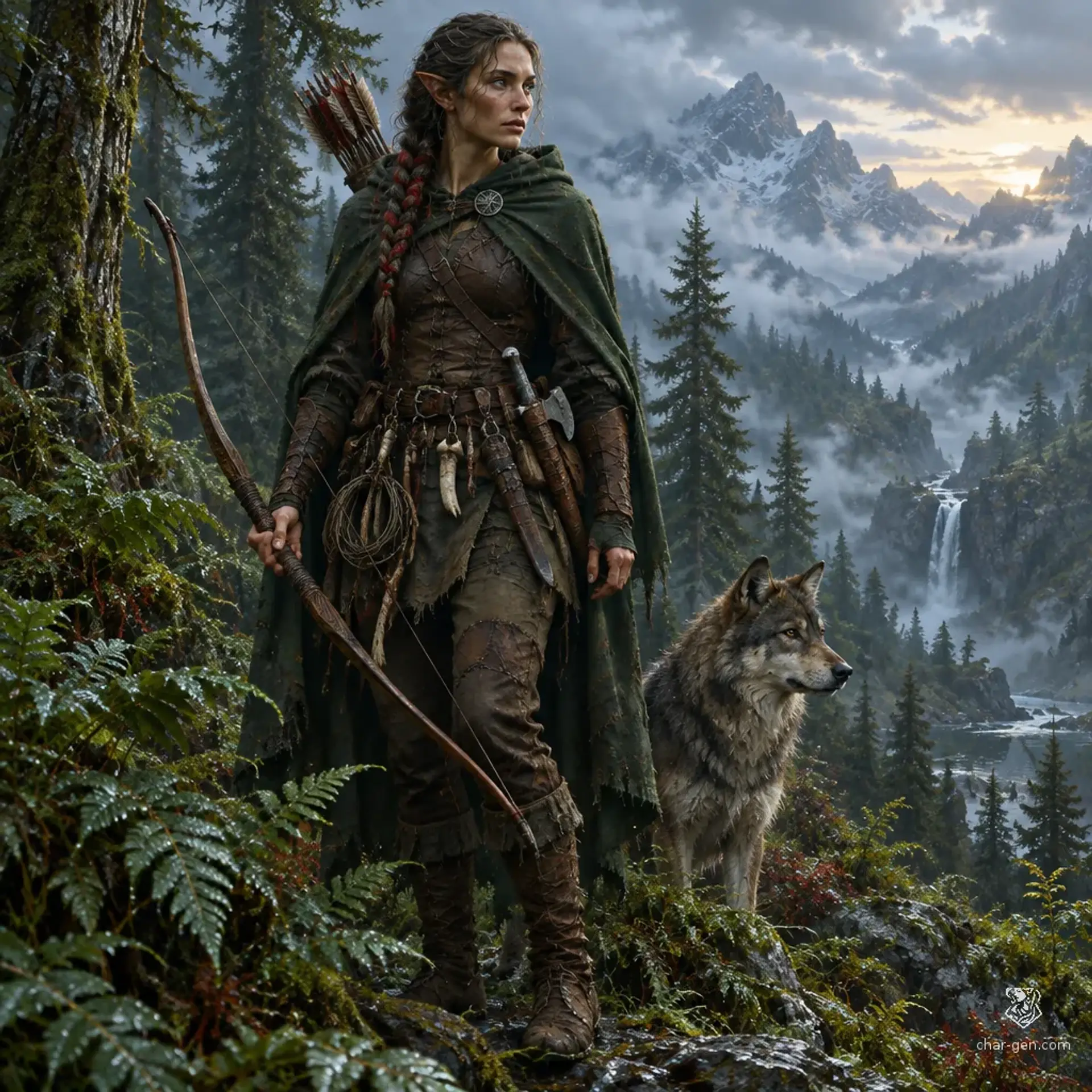 Neska Brannoch - AI-generated fantasy Character