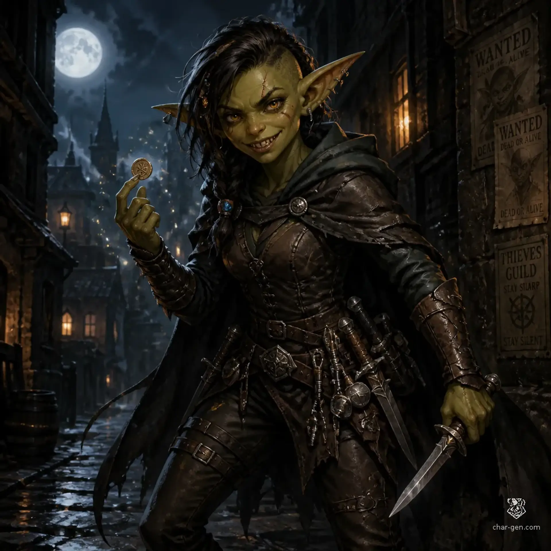 Vexa Quickfingers - AI-generated fantasy Character