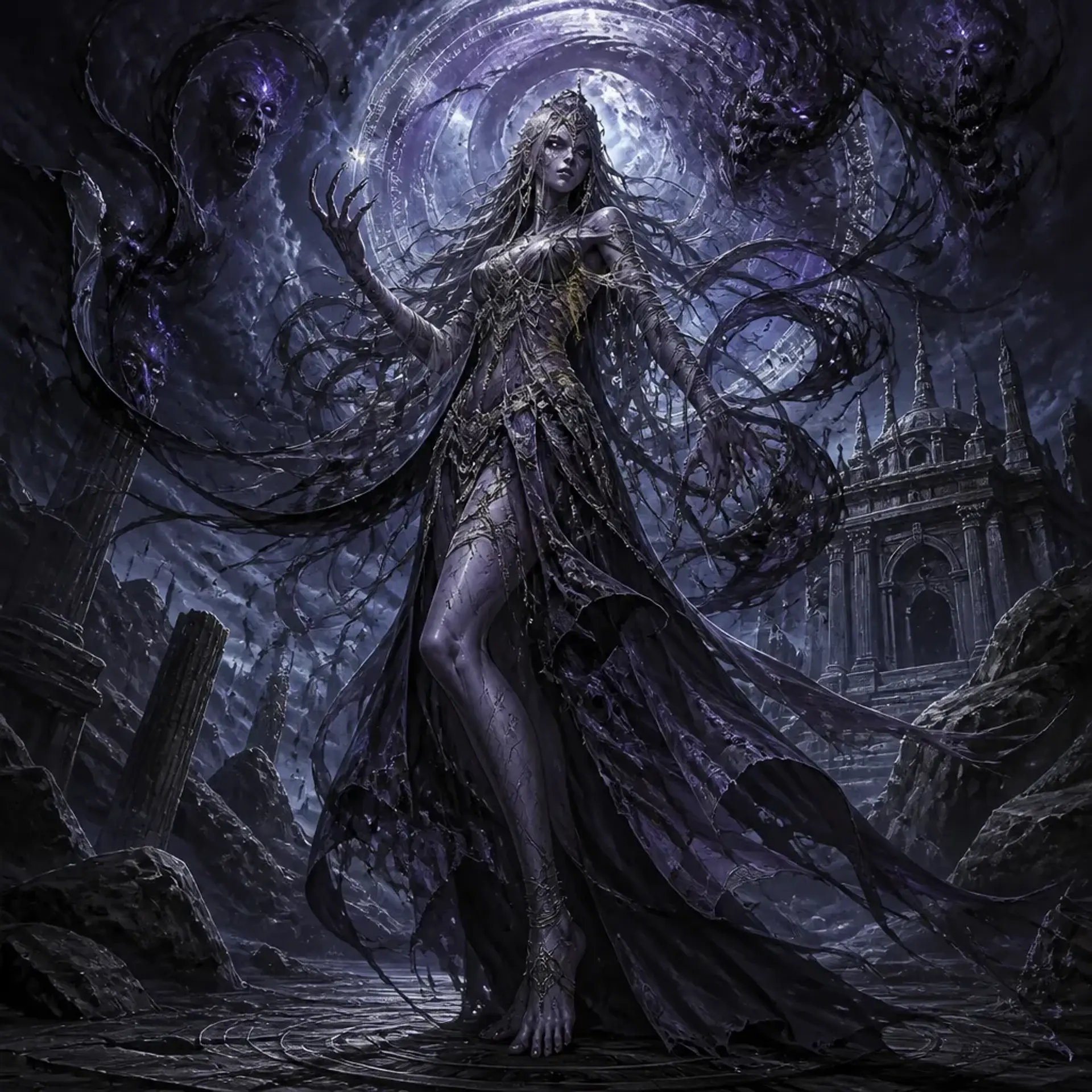 Zaricia the Whispershaper - AI-generated fantasy Monster