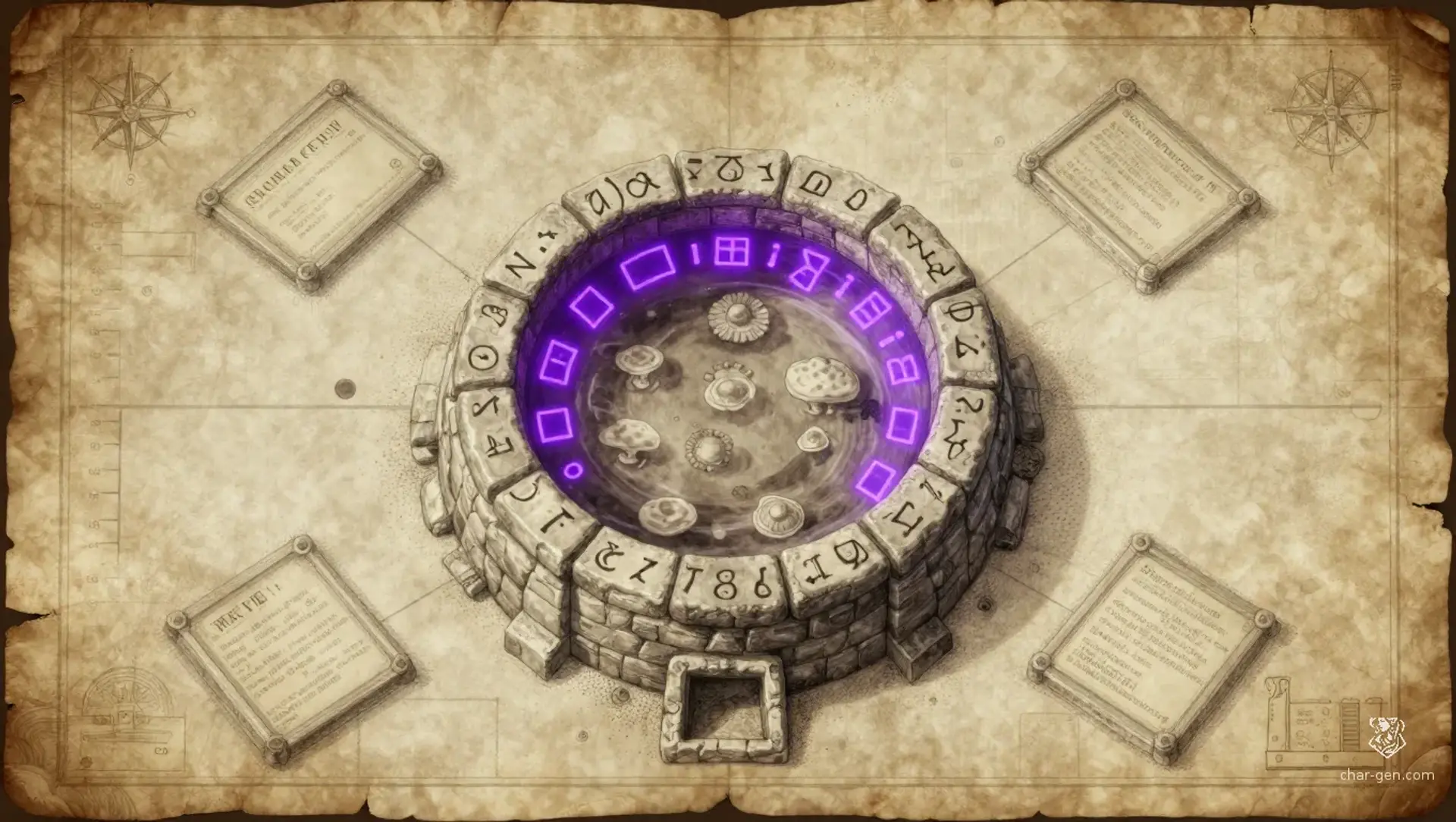 The Well of the Returning Ash - AI-generated fantasy Puzzle