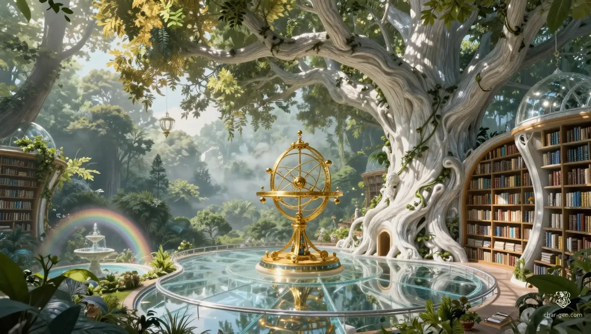 The White Branch Library - AI-generated fantasy Building