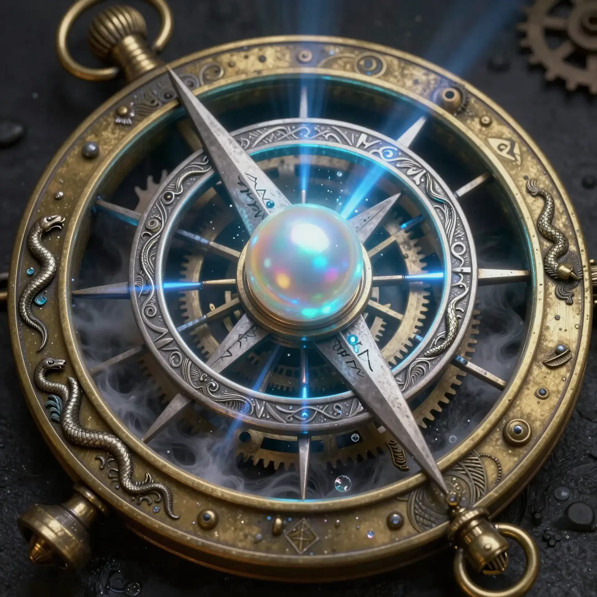 The Corsair's Brass Astrolabe - AI-generated fantasy Magic Item
