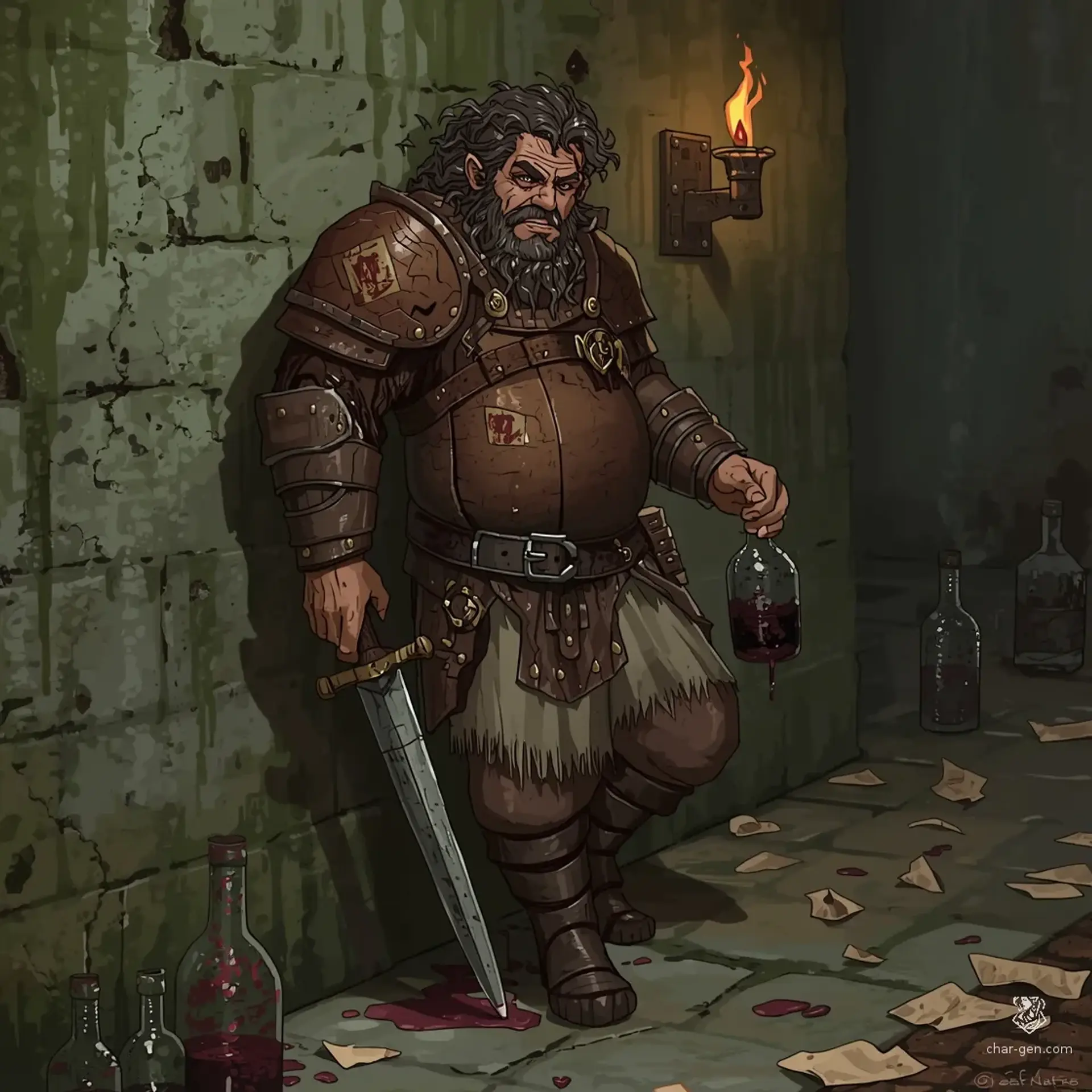 Drunken Bandit - AI-generated fantasy Monster