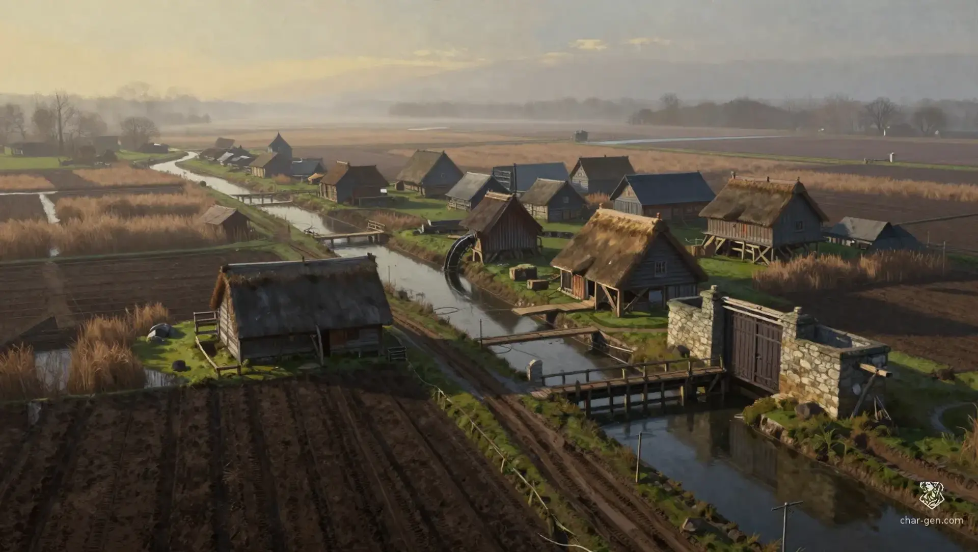 Wrenford - AI-generated fantasy Settlement