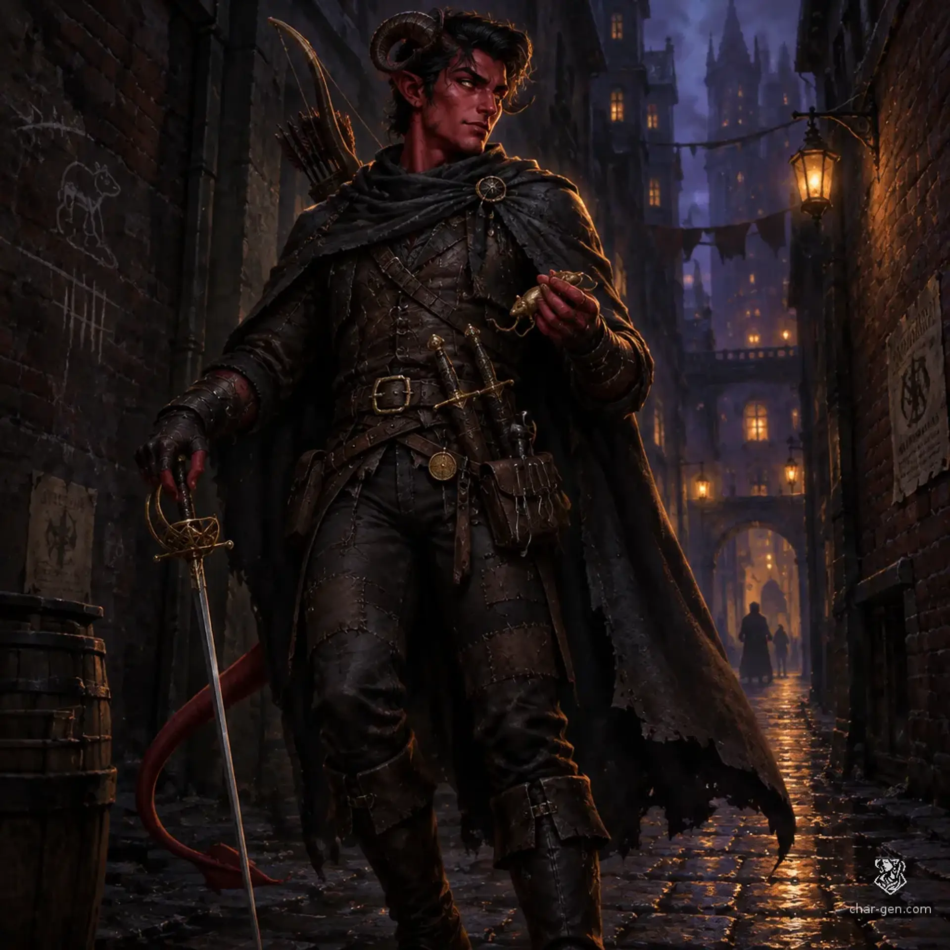 Thaxus Karigan - AI-generated fantasy Character