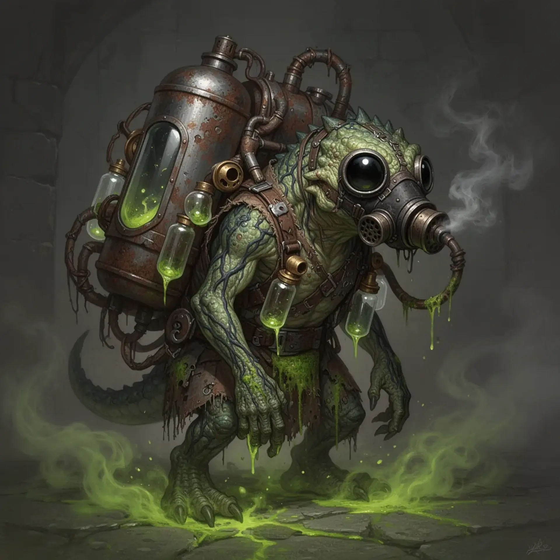 Kobold Smoker - AI-generated fantasy Monster