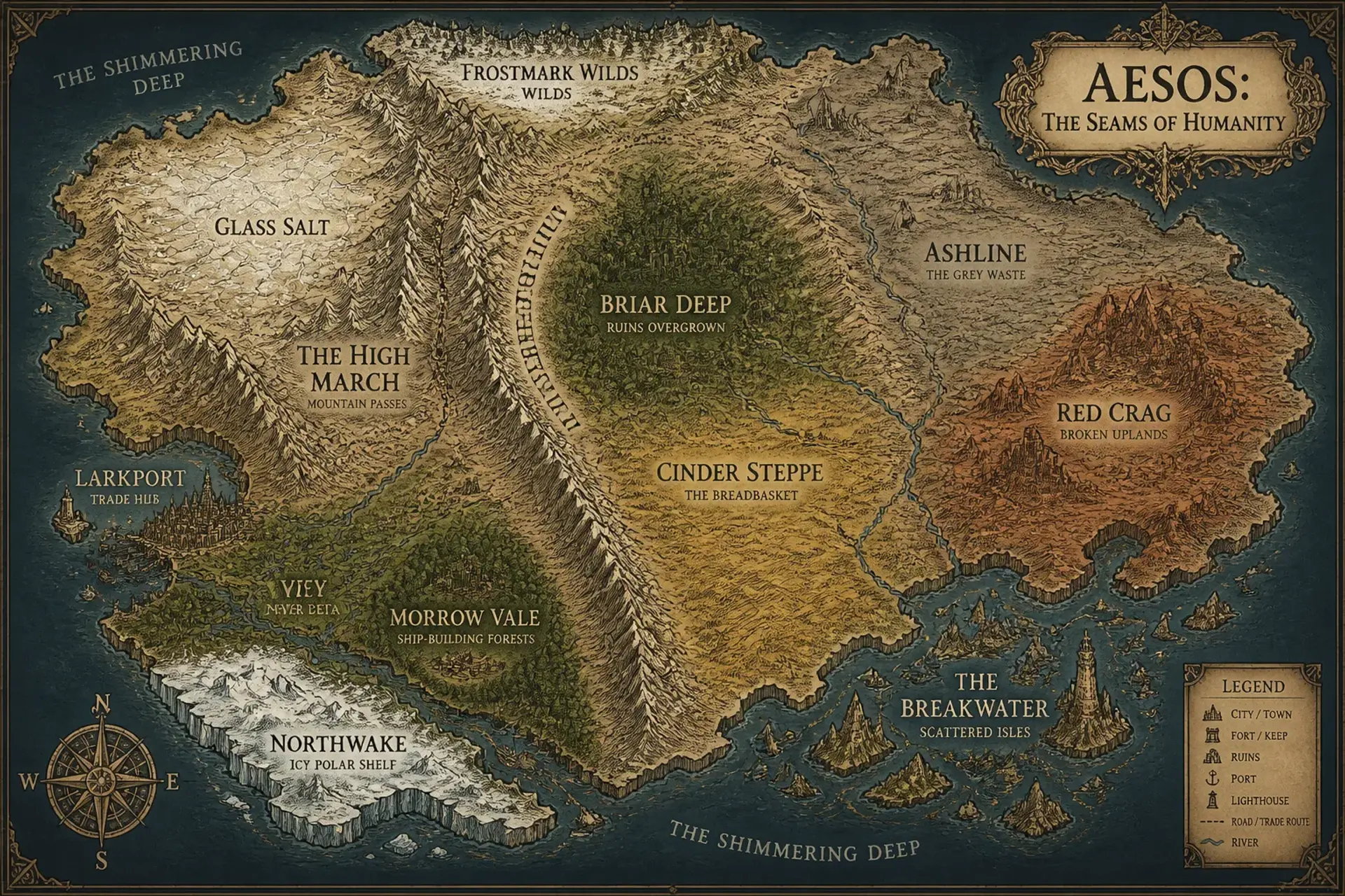 Aesos - AI-generated fantasy World