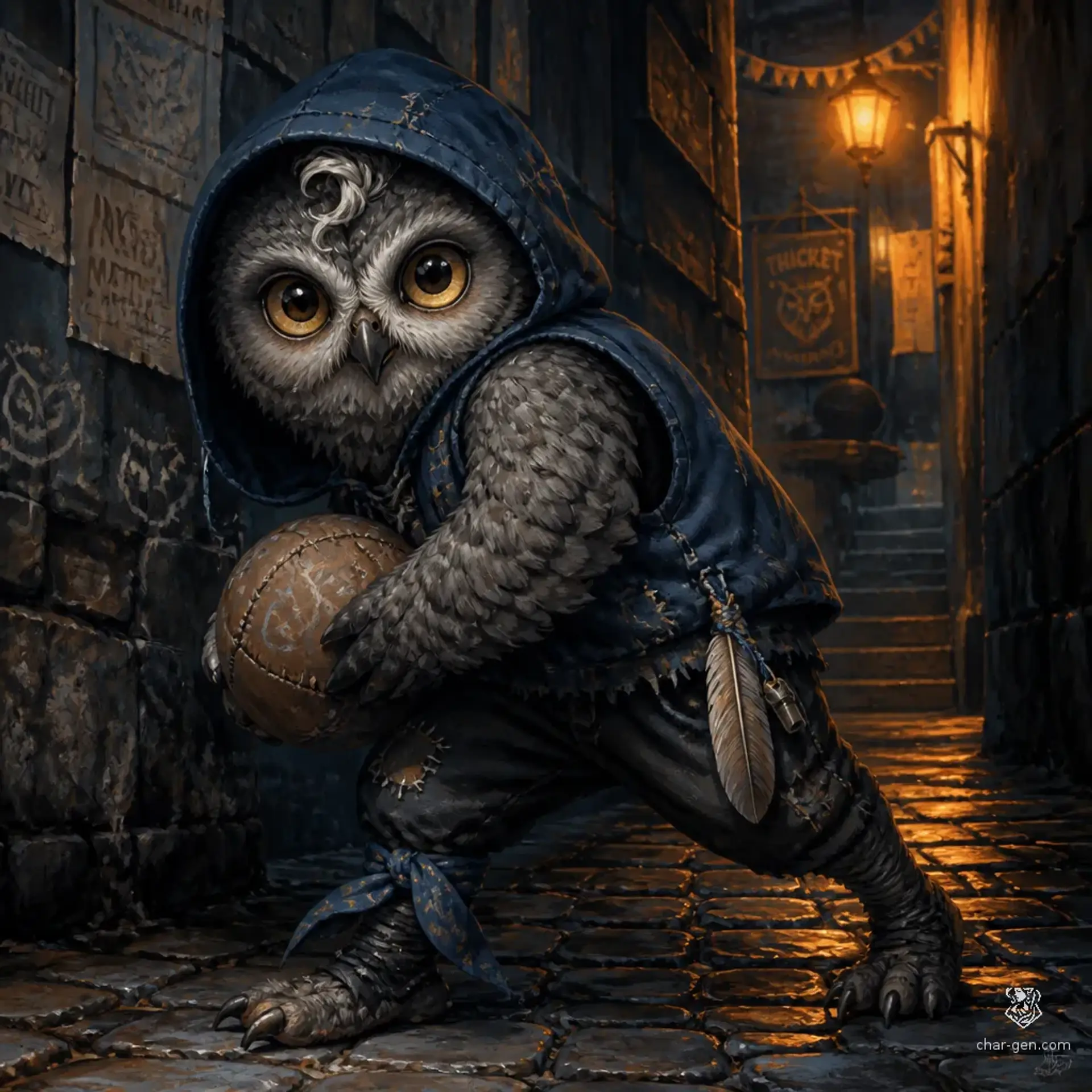 Kest Tallowwing - AI-generated fantasy NPC
