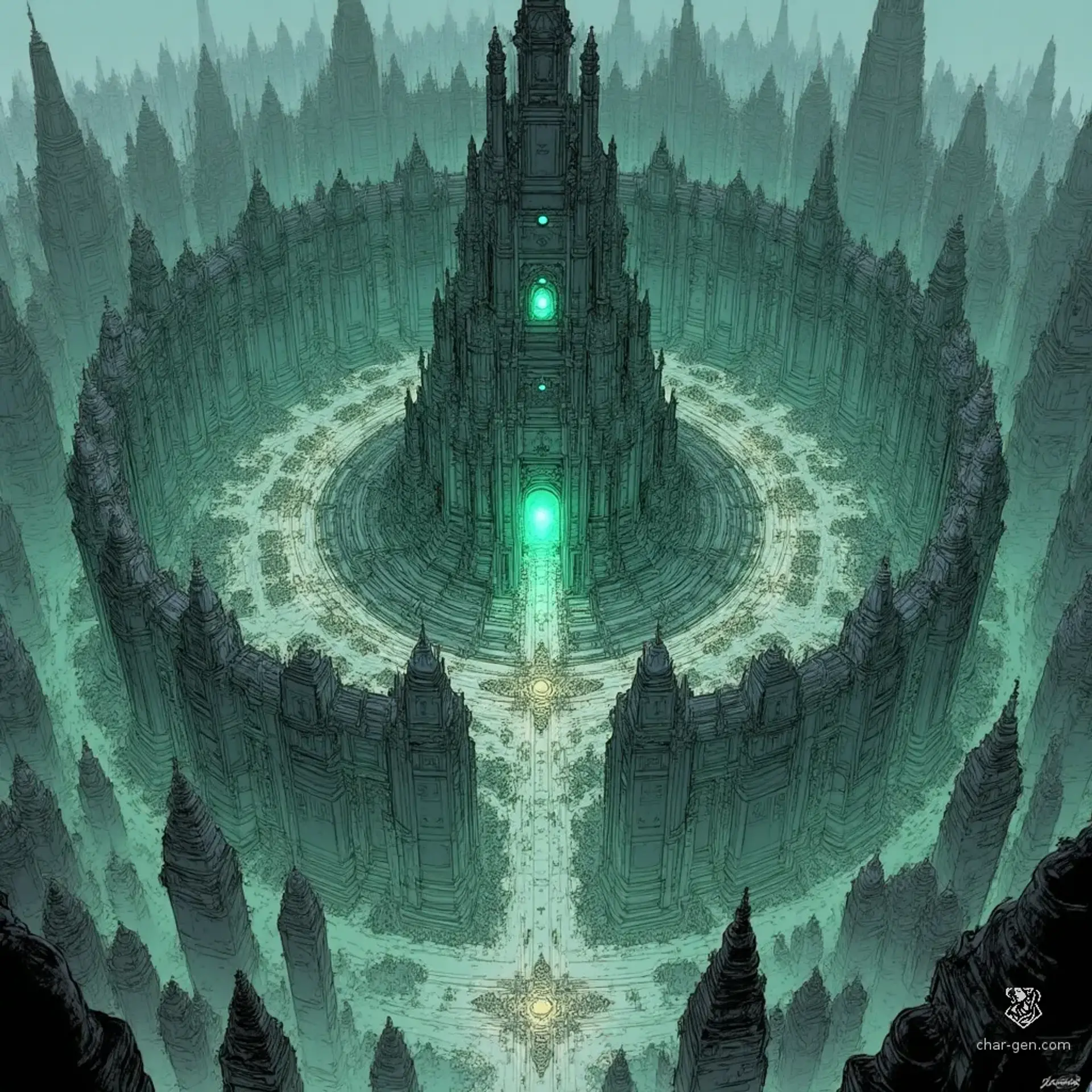 Avernus Ring - AI-generated fantasy Settlement
