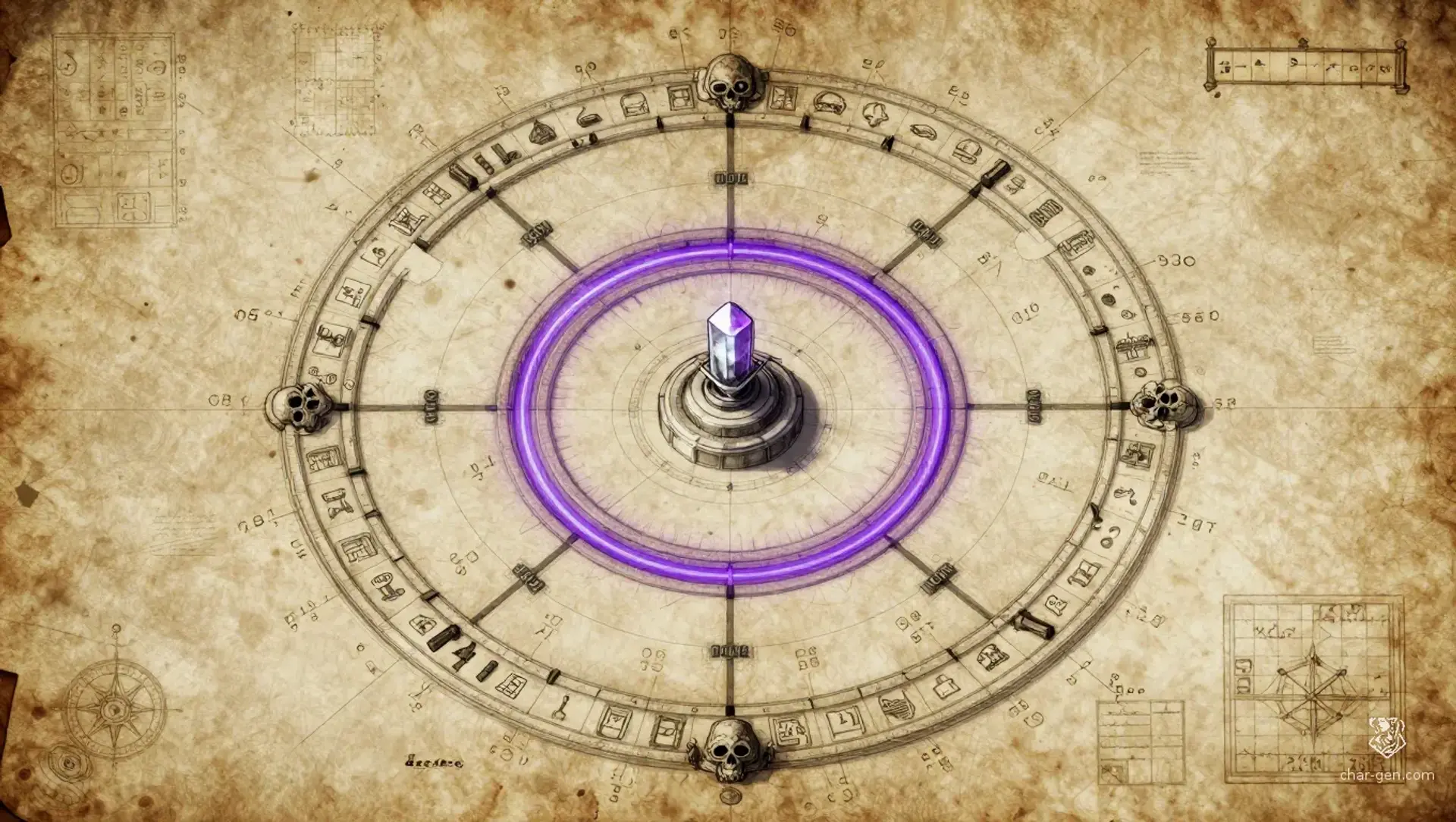The Ossuary of Redirected Souls - AI-generated fantasy Puzzle