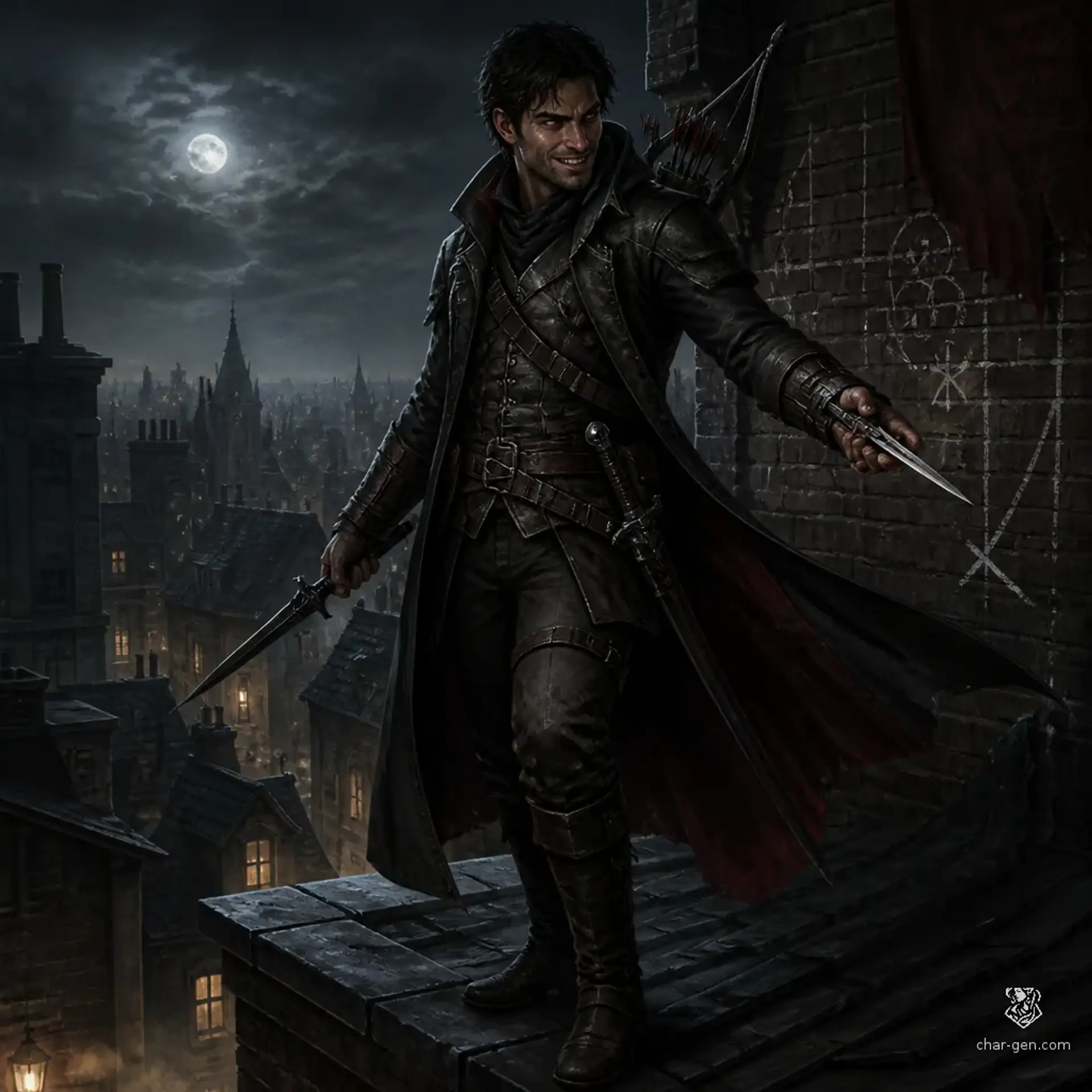 Killian Rouge - AI-generated fantasy Character