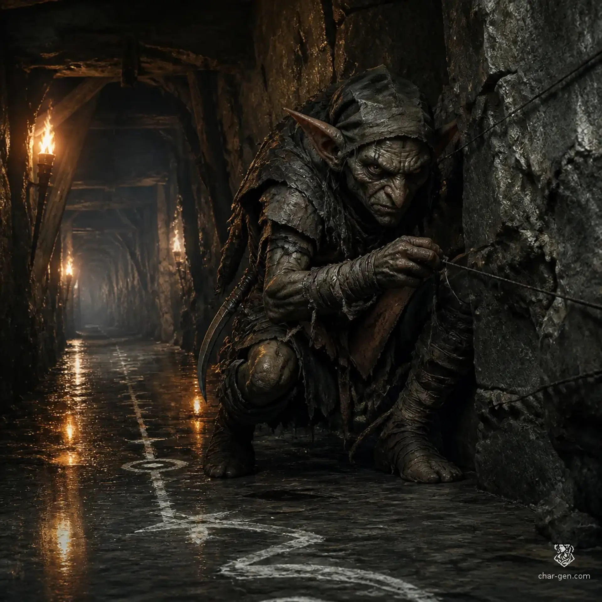 Tunnel Ambushers - AI-generated fantasy Monster