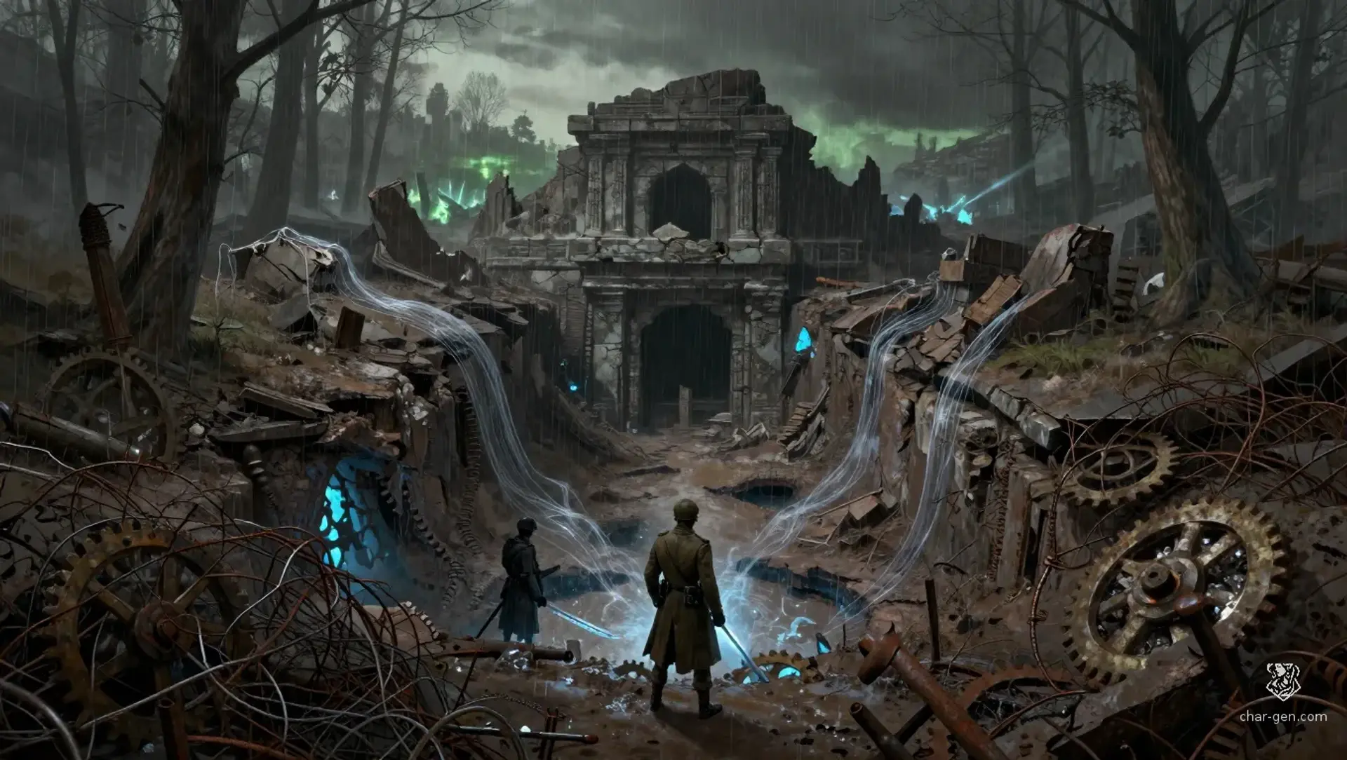 The Eye in the Trenches - AI-generated fantasy Quest