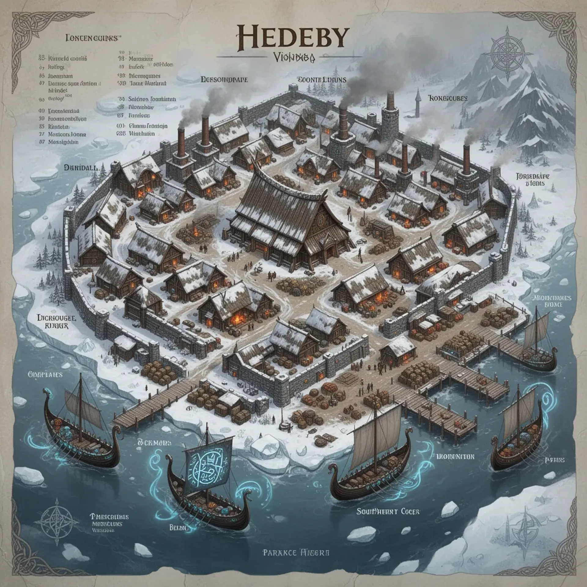 Hedeby - AI-generated fantasy Settlement