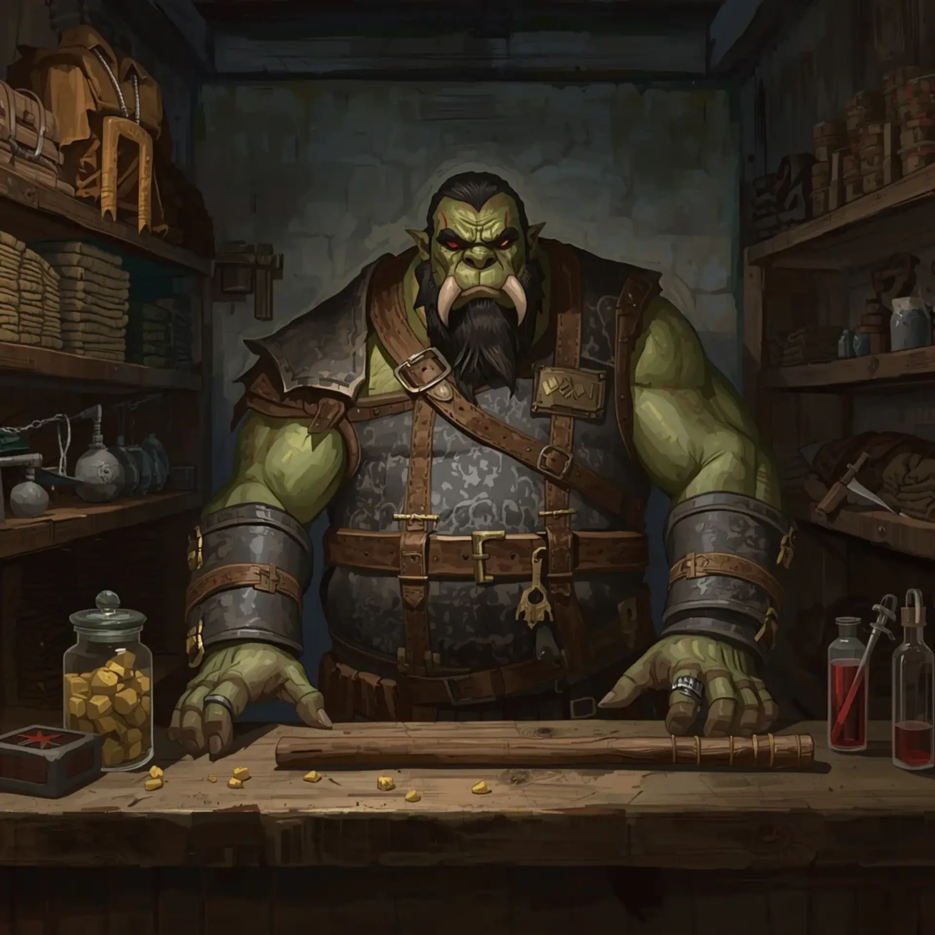 Warden Morg Ironkey - AI-generated fantasy NPC