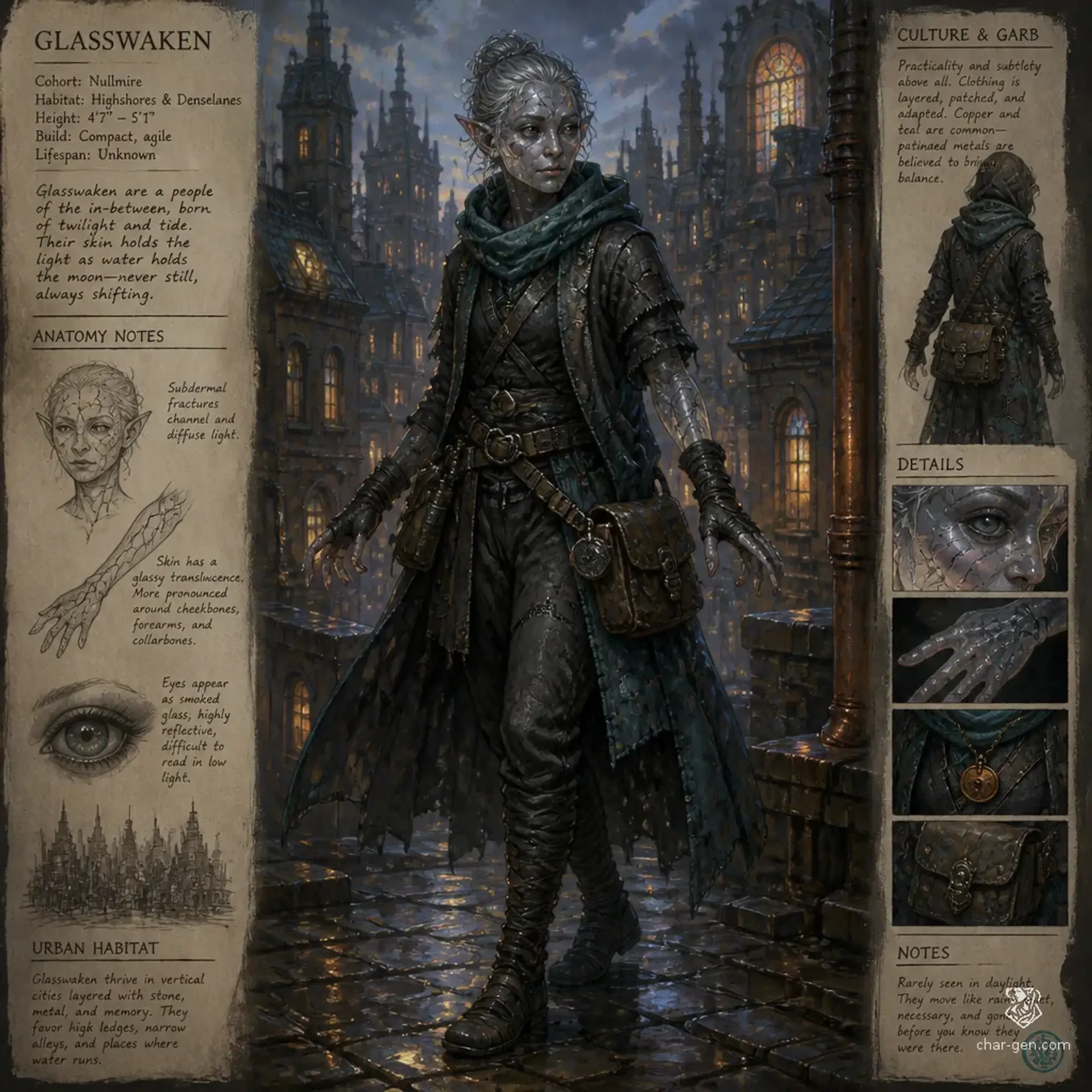 Gutterglass - AI-generated fantasy Species