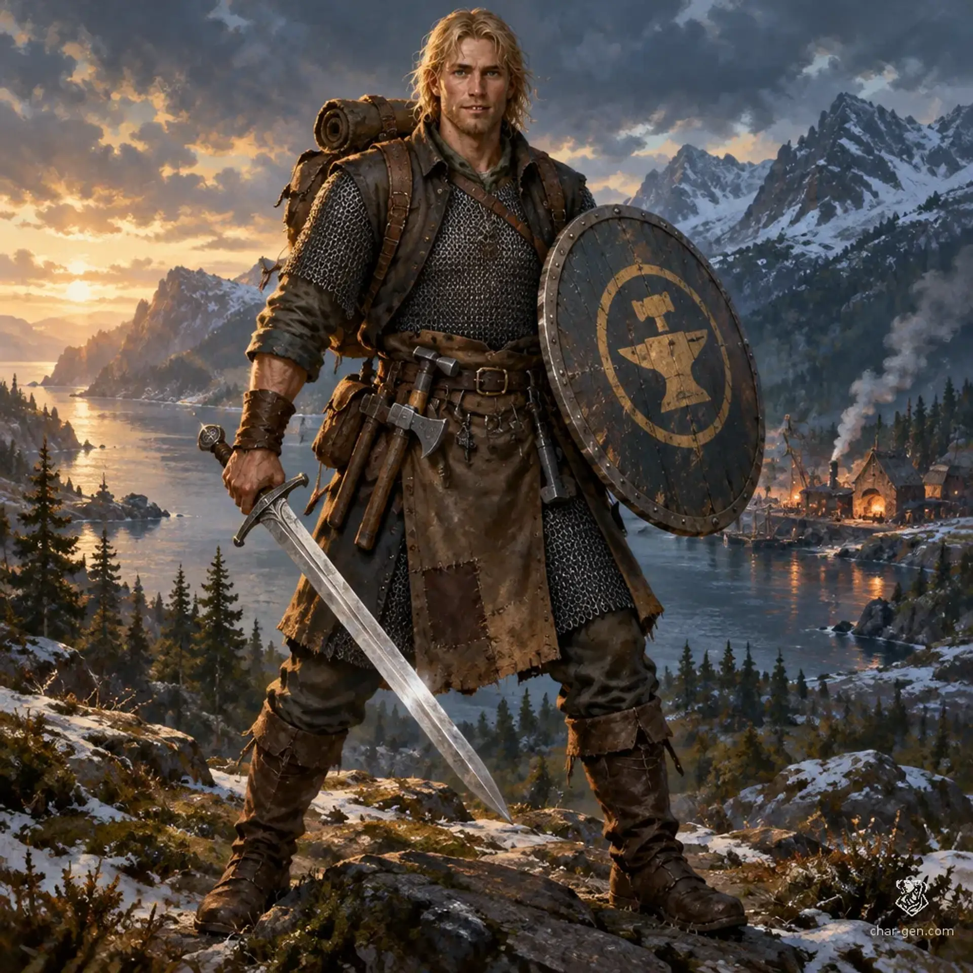Bjorn Kholson - AI-generated fantasy Character