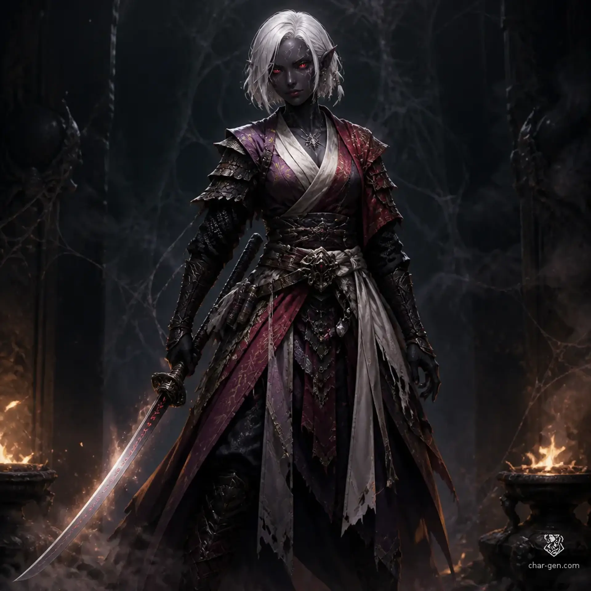 Malice Travra - AI-generated fantasy Character
