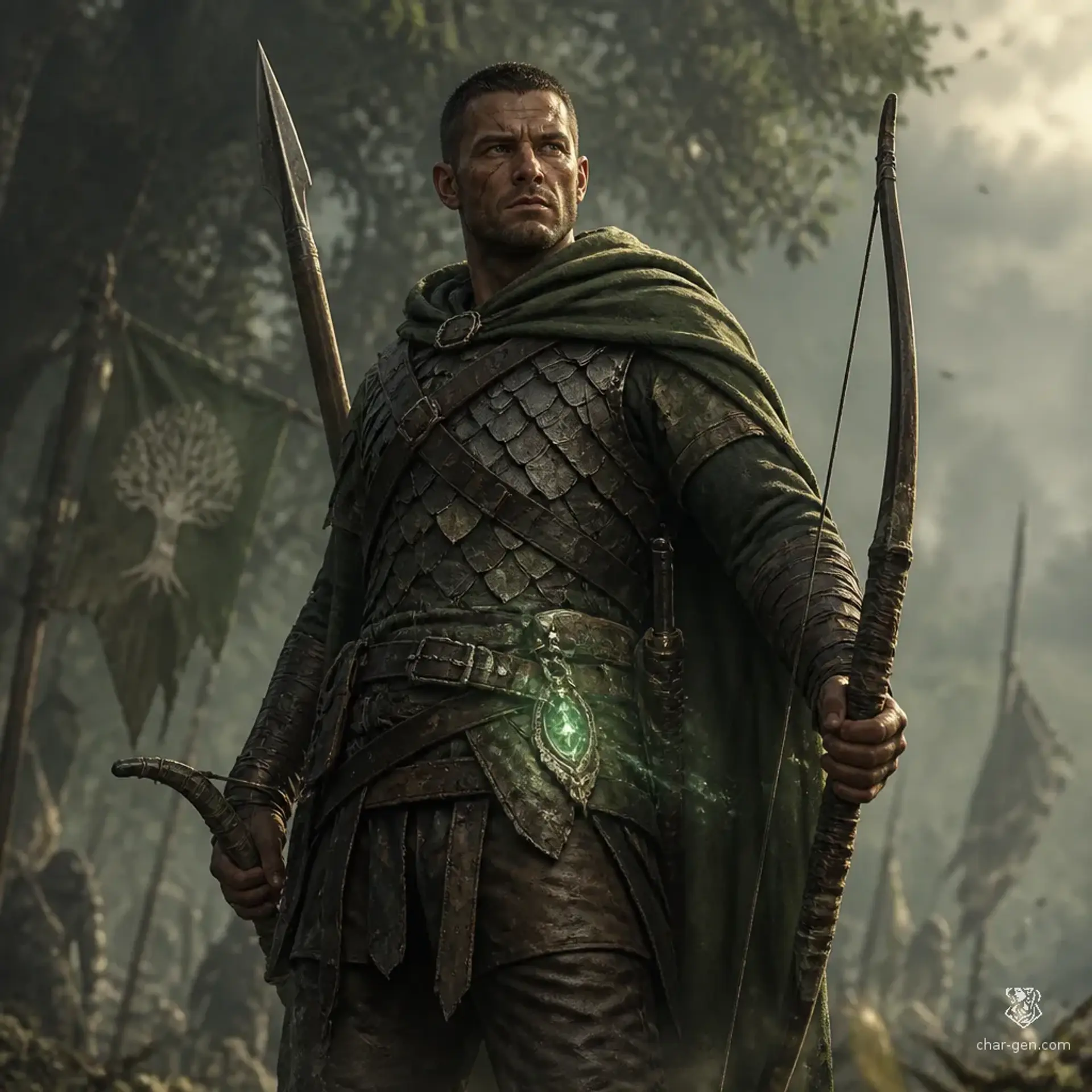 Cael Varr - AI-generated fantasy Character