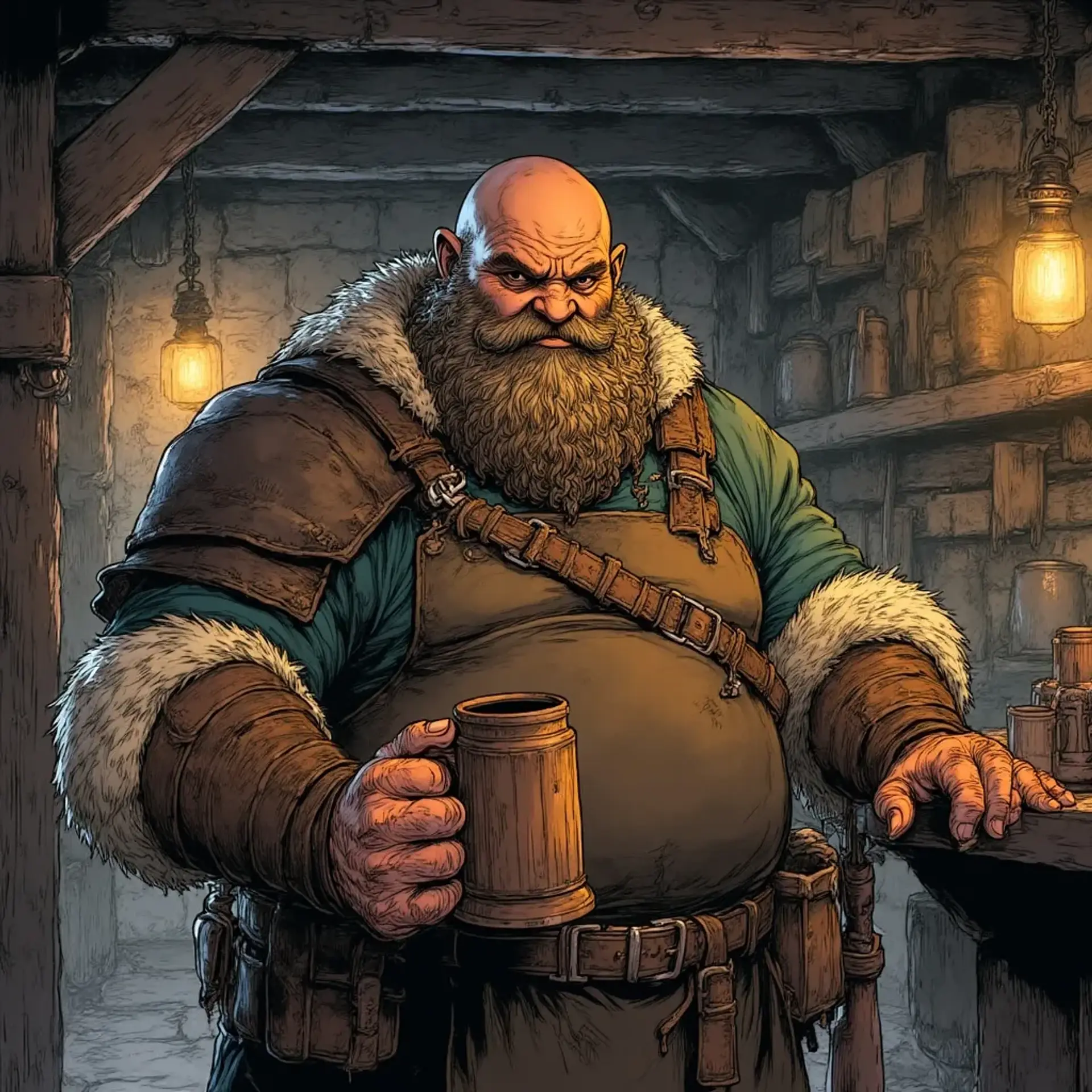Bromm Hardcap - AI-generated fantasy NPC