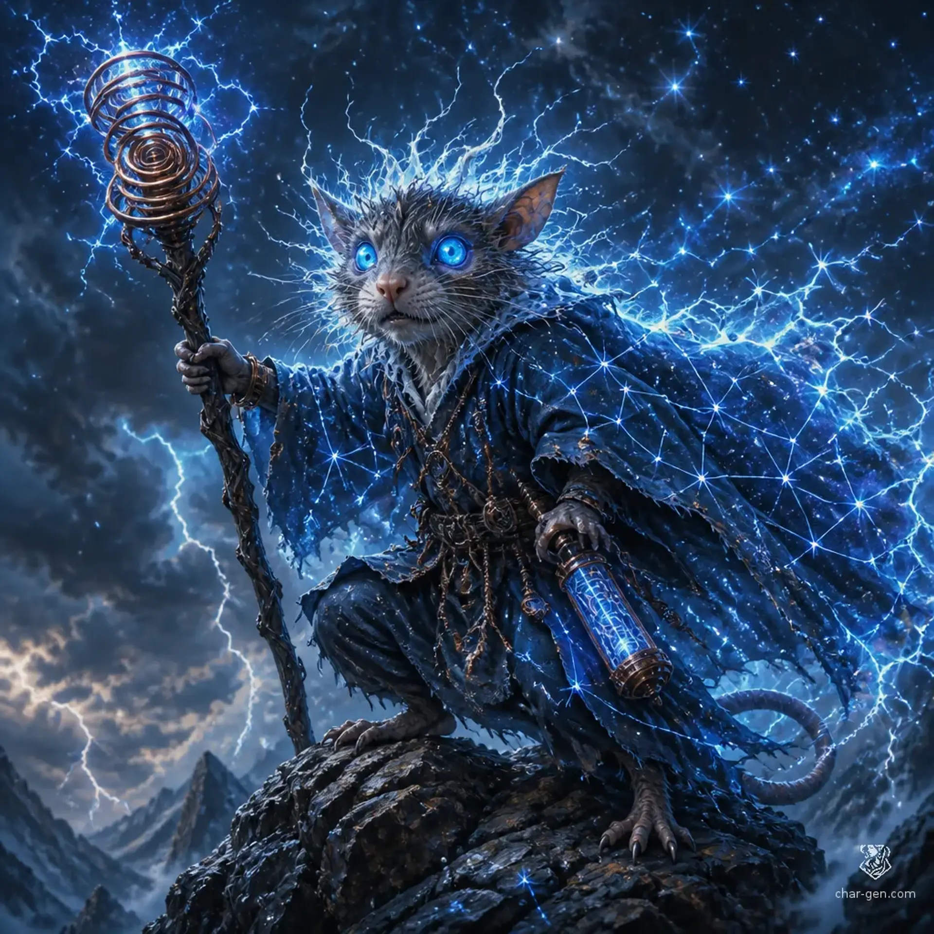 Spark-Skitter Vane - AI-generated fantasy Character