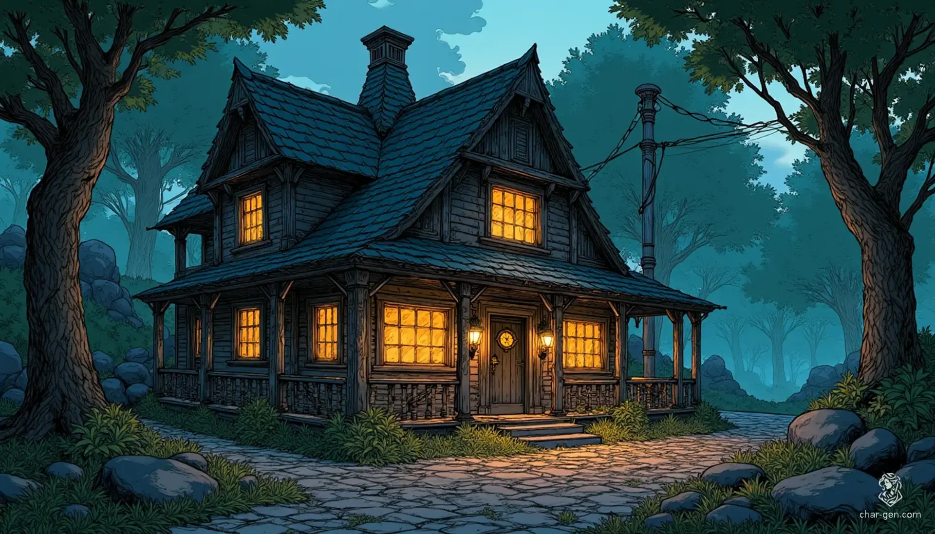 The Splintered Hull - AI-generated fantasy Tavern