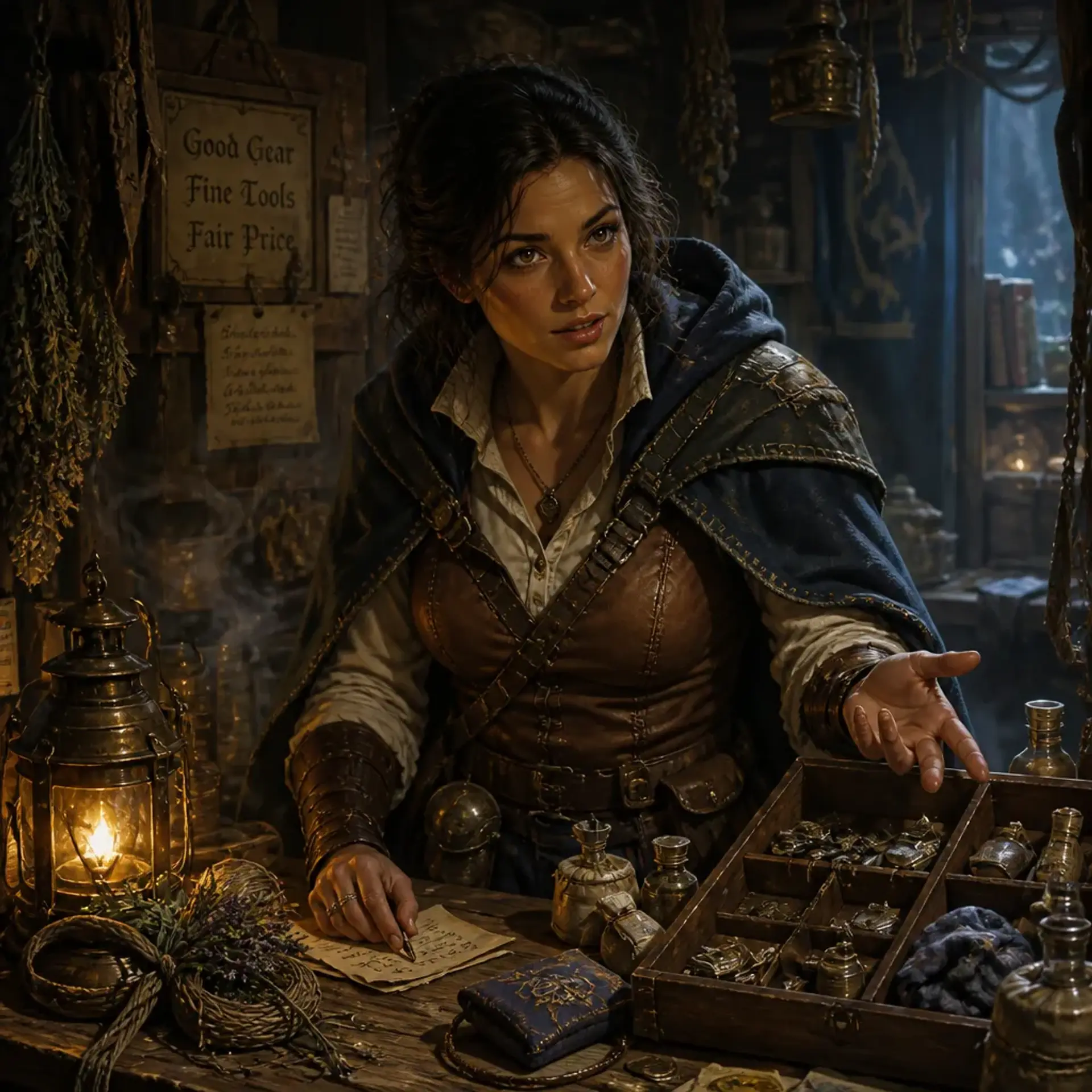 Cask & Coil Mercery - AI-generated fantasy Shop