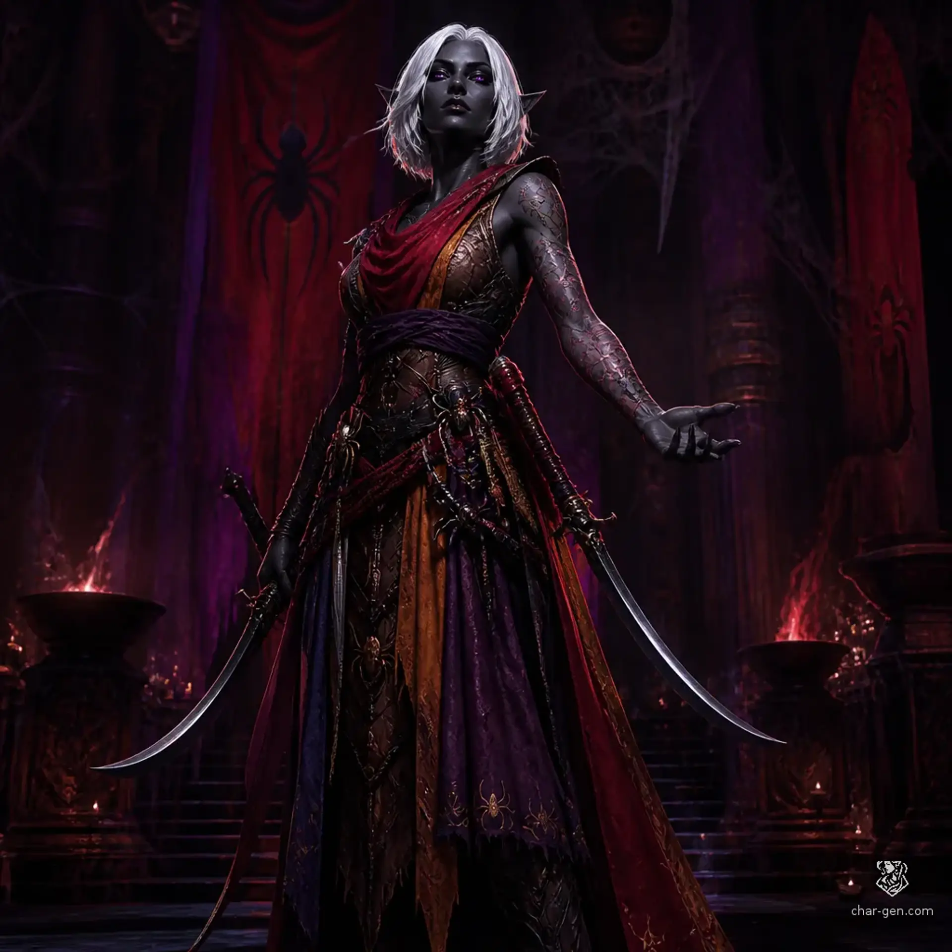 Malice Travra - AI-generated fantasy Character
