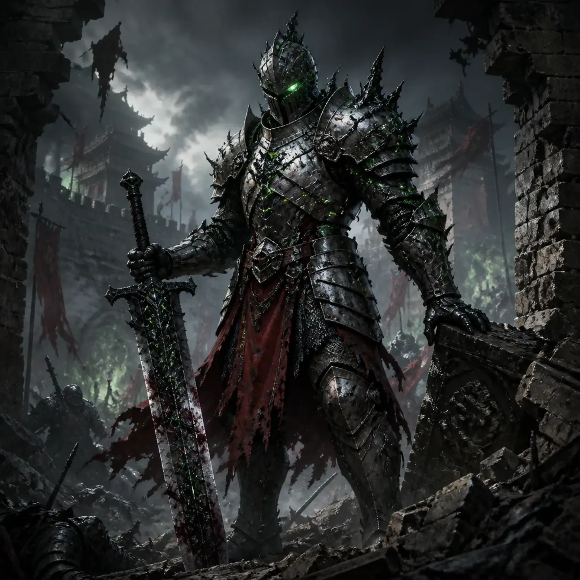 Corrupted knight - AI-generated fantasy Monster