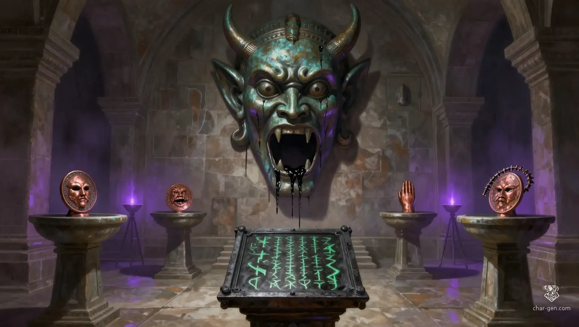 The Mouth of the Silver Tongue - AI-generated fantasy Puzzle