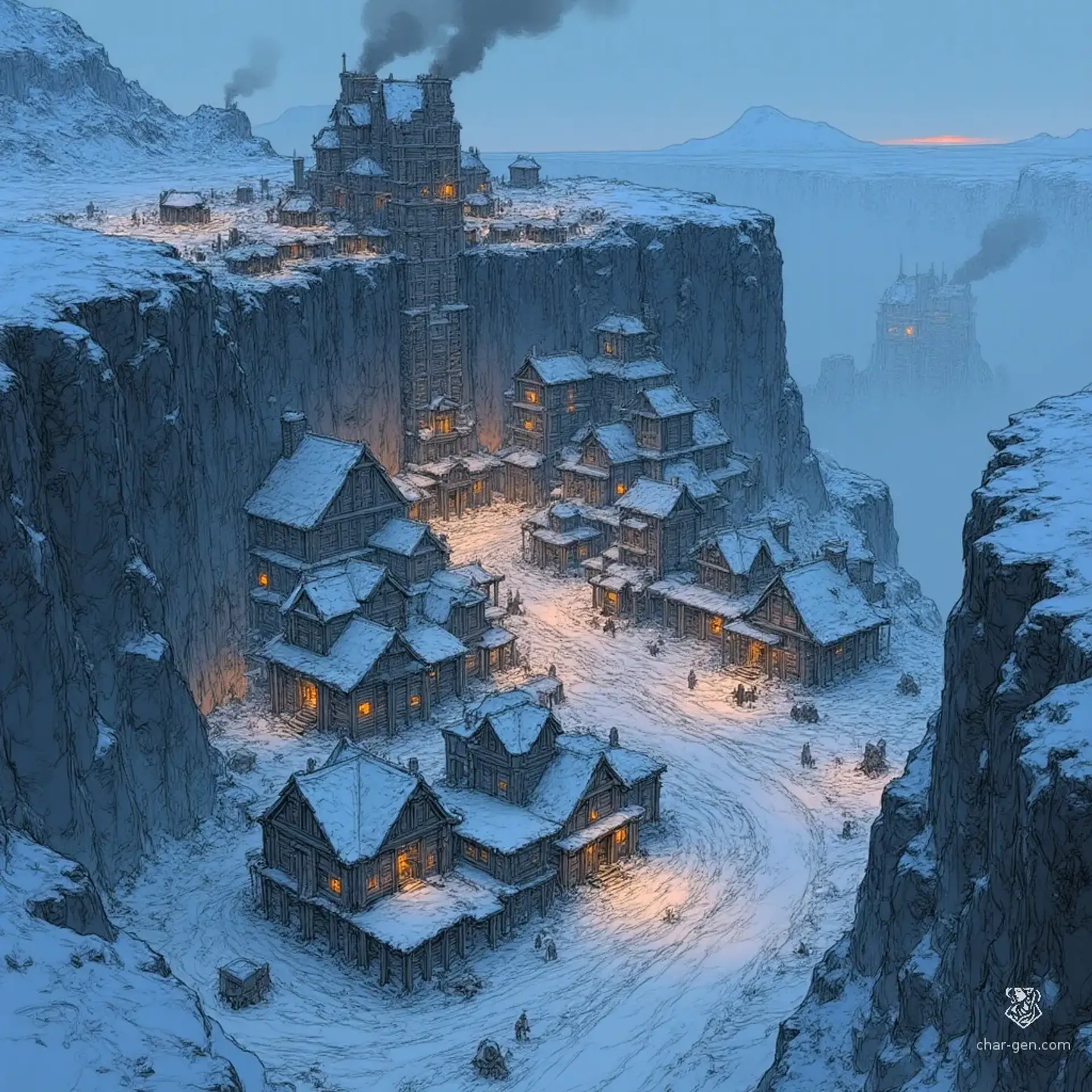 Frostgate - AI-generated fantasy Settlement