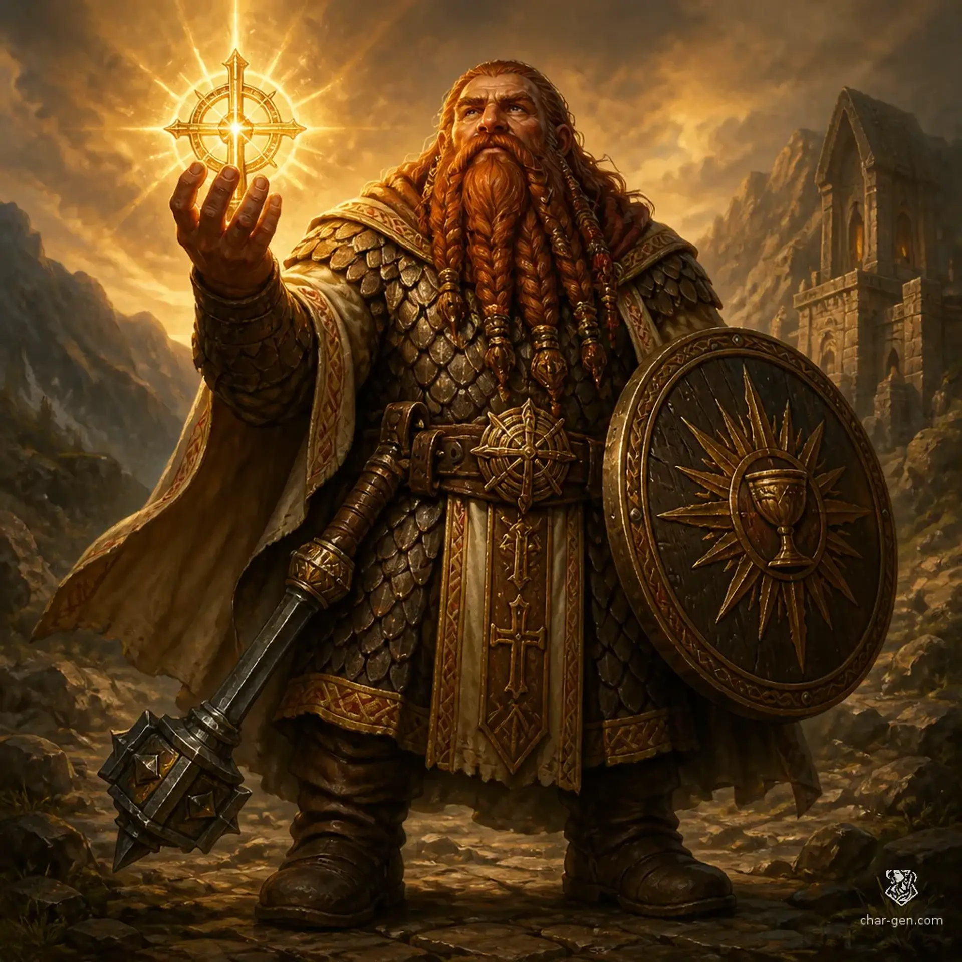 Bromli Amberforge - AI-generated fantasy Character