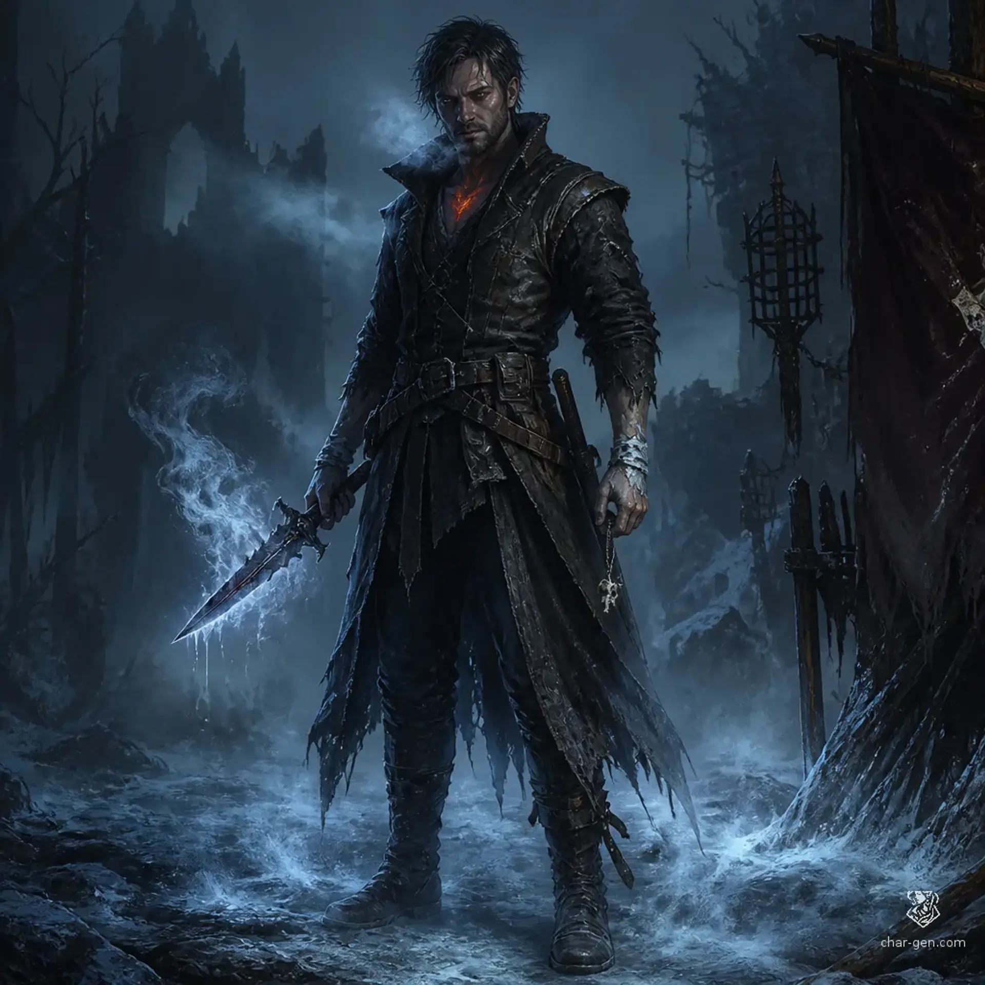 Broken - AI-generated fantasy Character