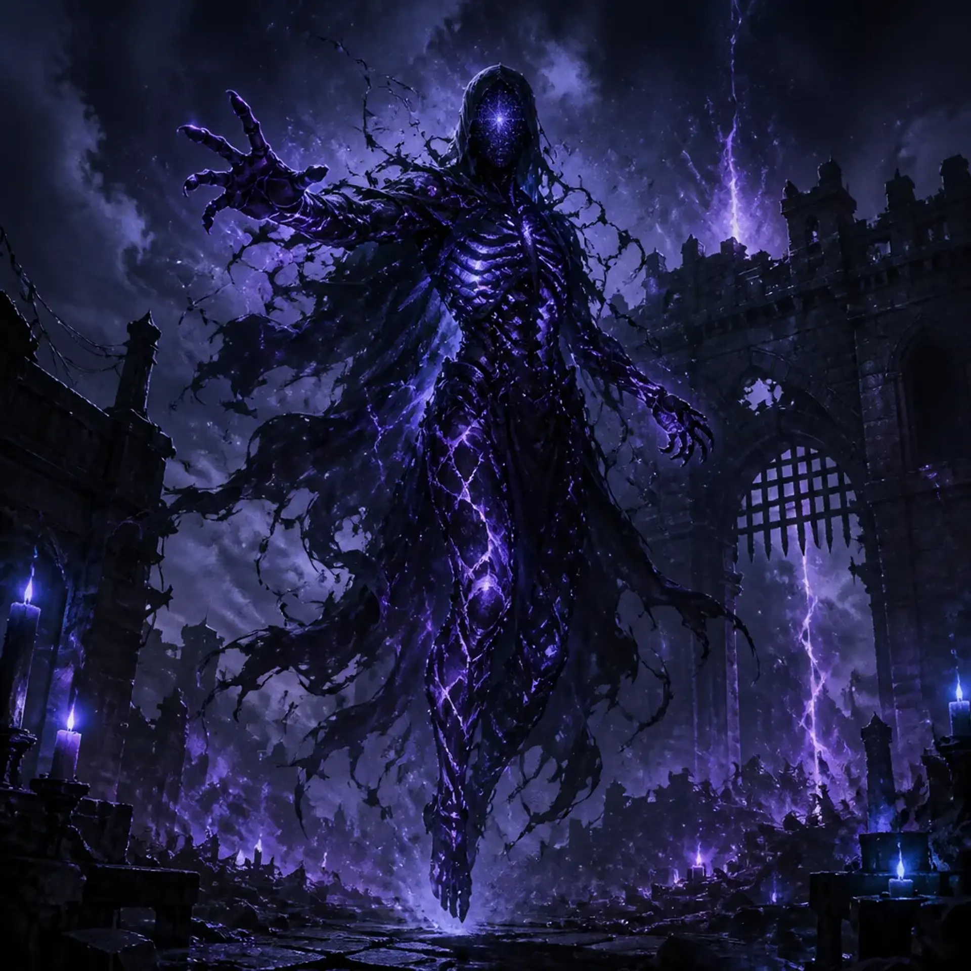 Rift-Touched Wraith - AI-generated fantasy Monster