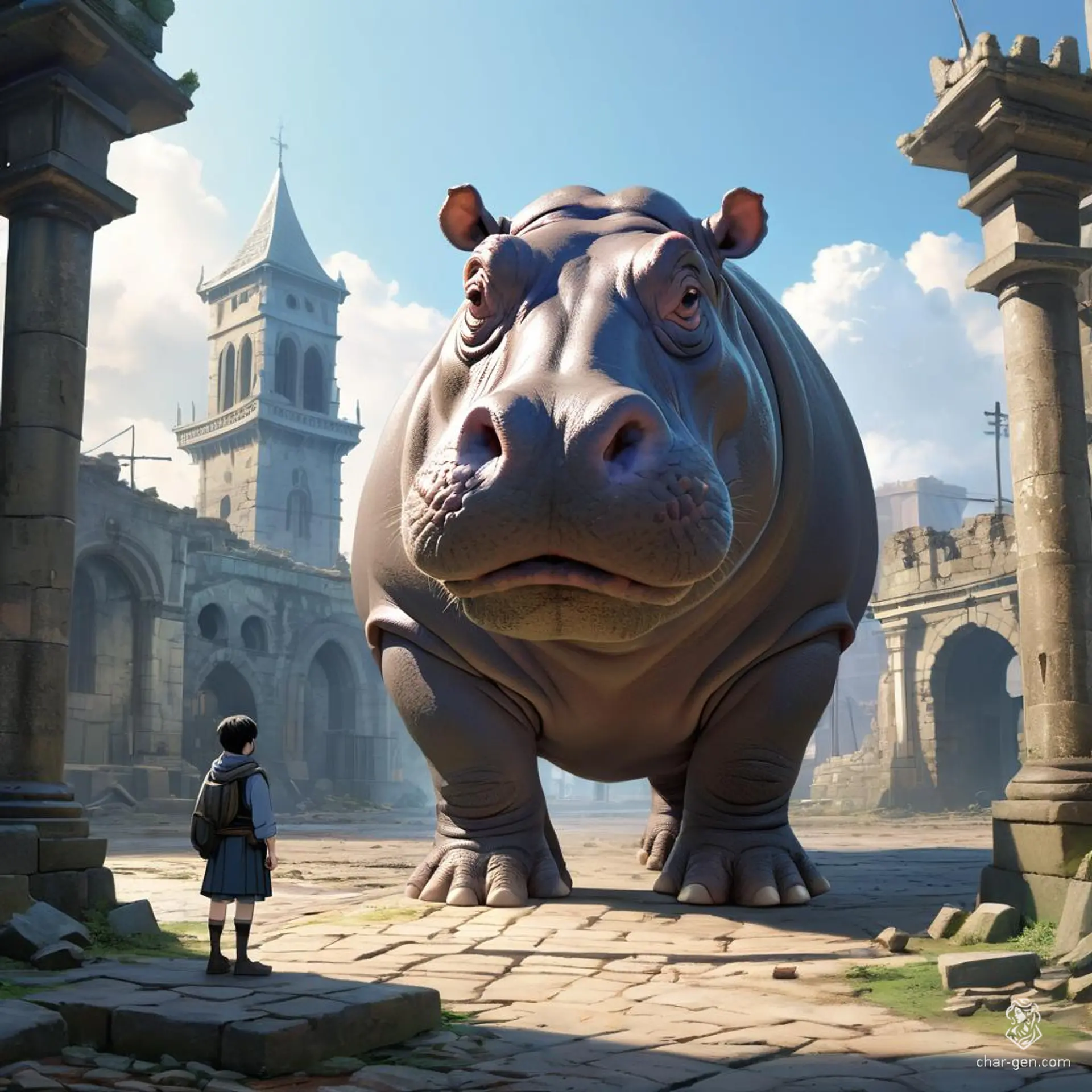 Giff are formidable anthropomorphic hippos, towering over their foes with massive frames and powerful jaws. Known for their boisterous personalities and love of adventure, these whimsical warriors often don vibrant attire and wield formidable weapons, making them both amusing and fearless in battle.