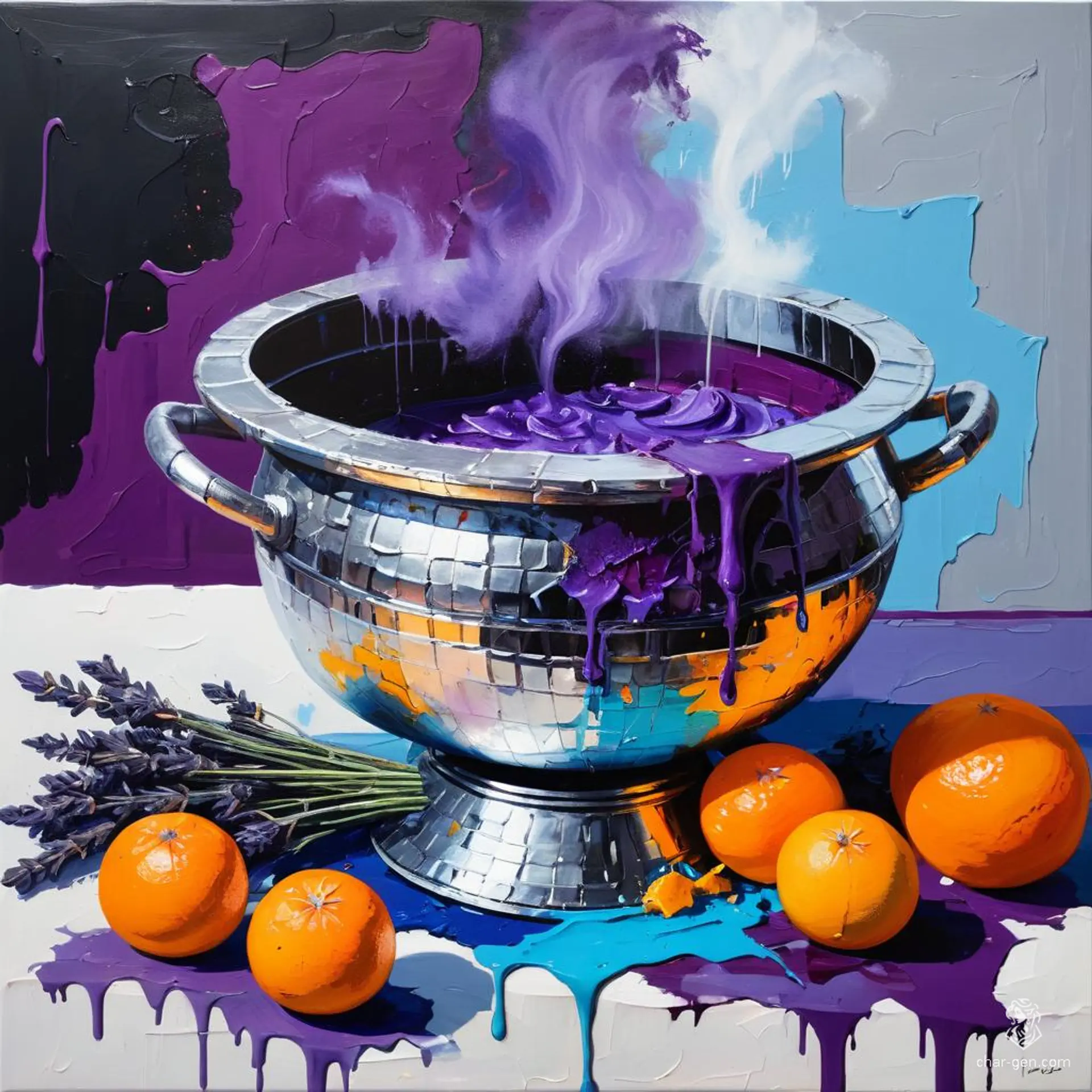 The Dream Potion is a mesmerizing elixir that invokes vivid, surreal dreams. Housed in a silver chalice, its swirling purple and blue liquid releases a fragrant mist of oranges and lavender. One sip unleashes a world where imagination knows no bounds and reality merges with fantasy.