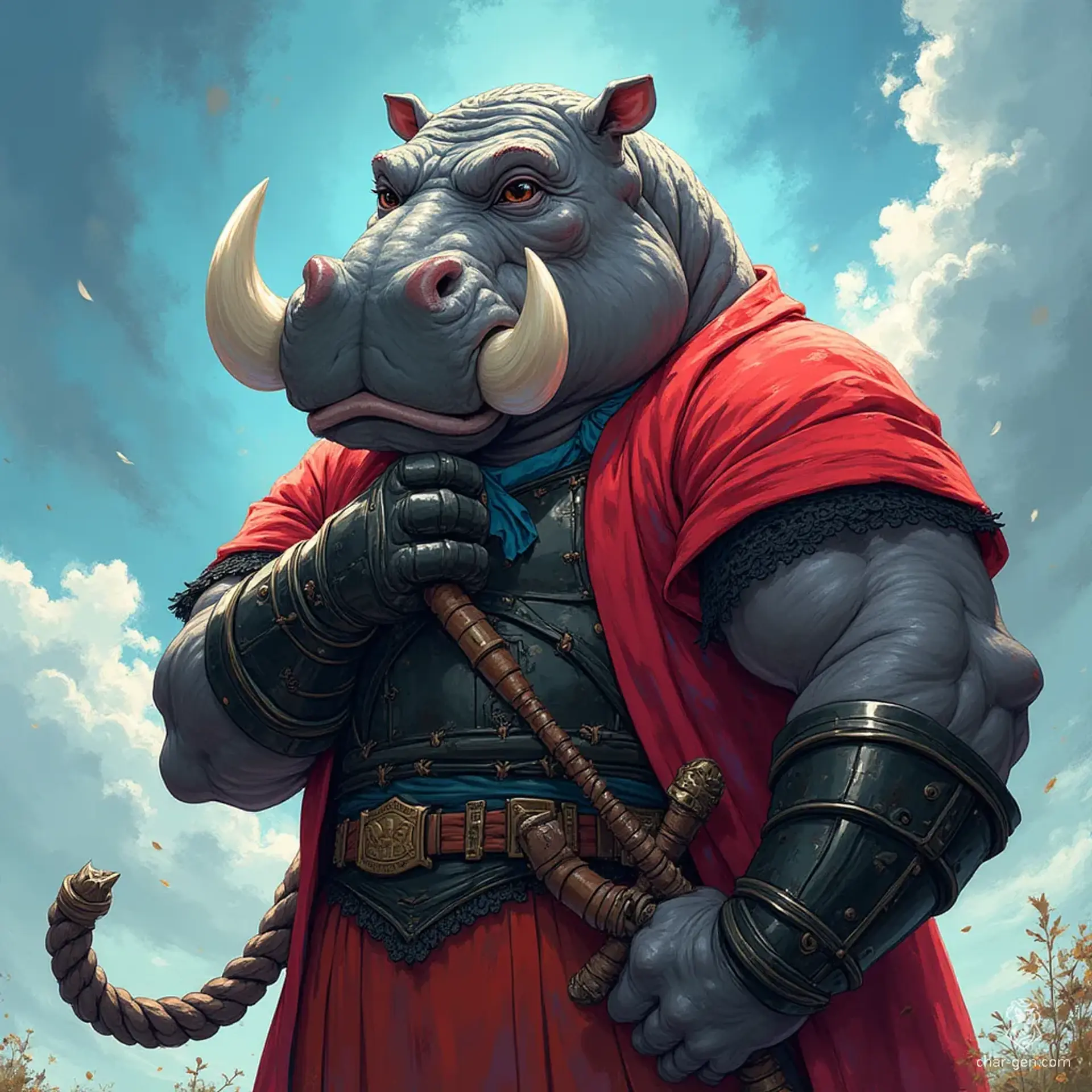Captain Jessa Ironhide Trombell - AI-generated fantasy NPC