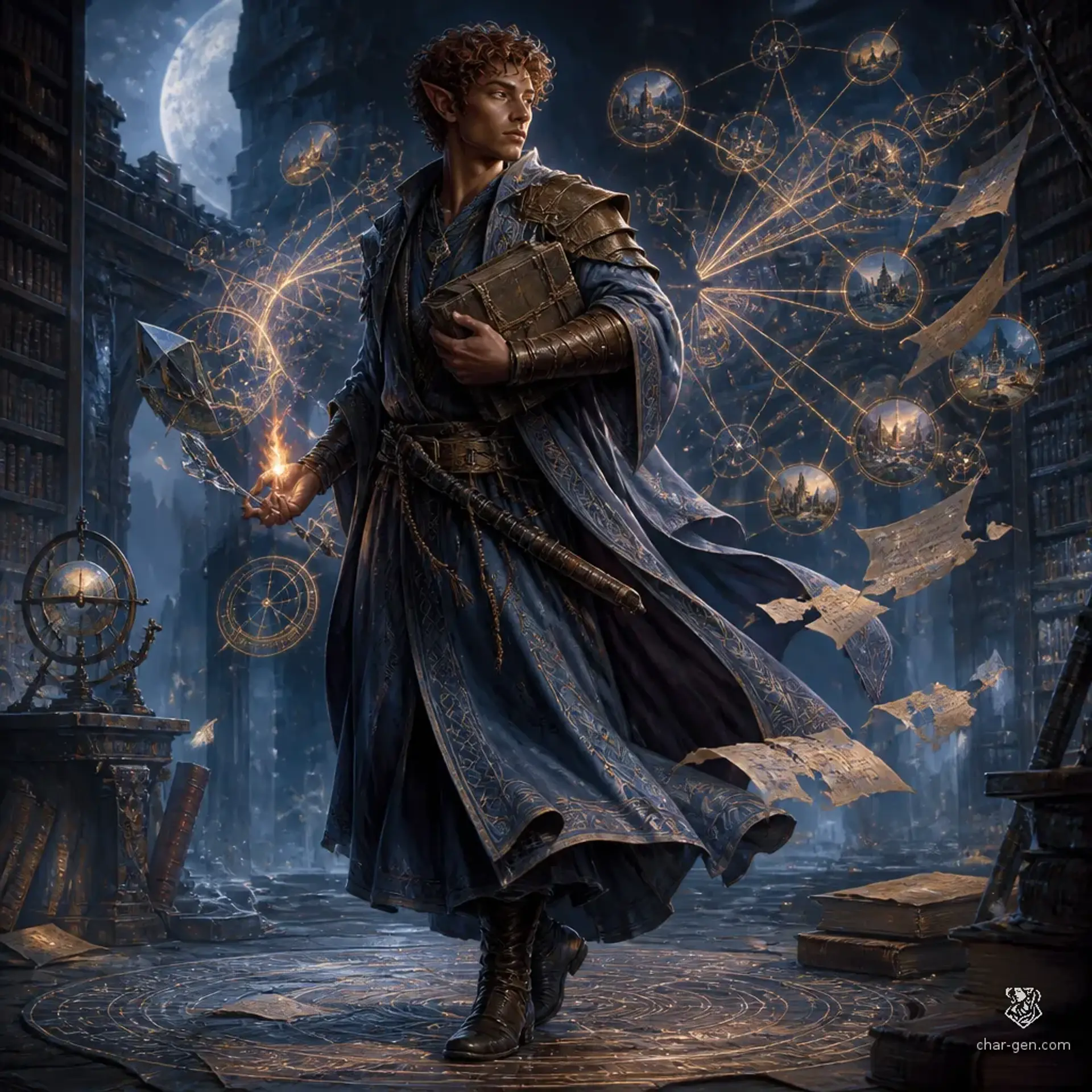 Kestrel Vargan - AI-generated fantasy Character