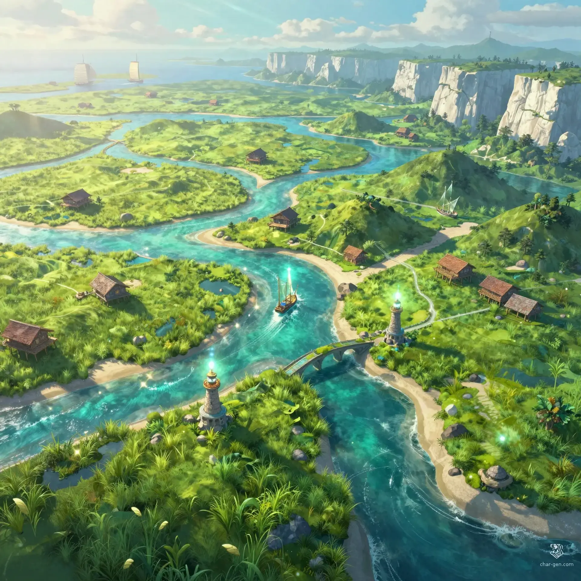 The Verdant Archipelago - AI-generated fantasy Region